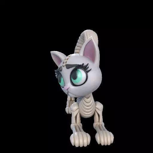 Flexi Monster High Halloween Cat 3D print model_17