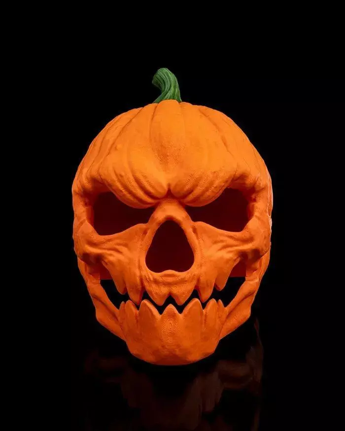 Pumpkin Head Halloween Mask 3D print model_0