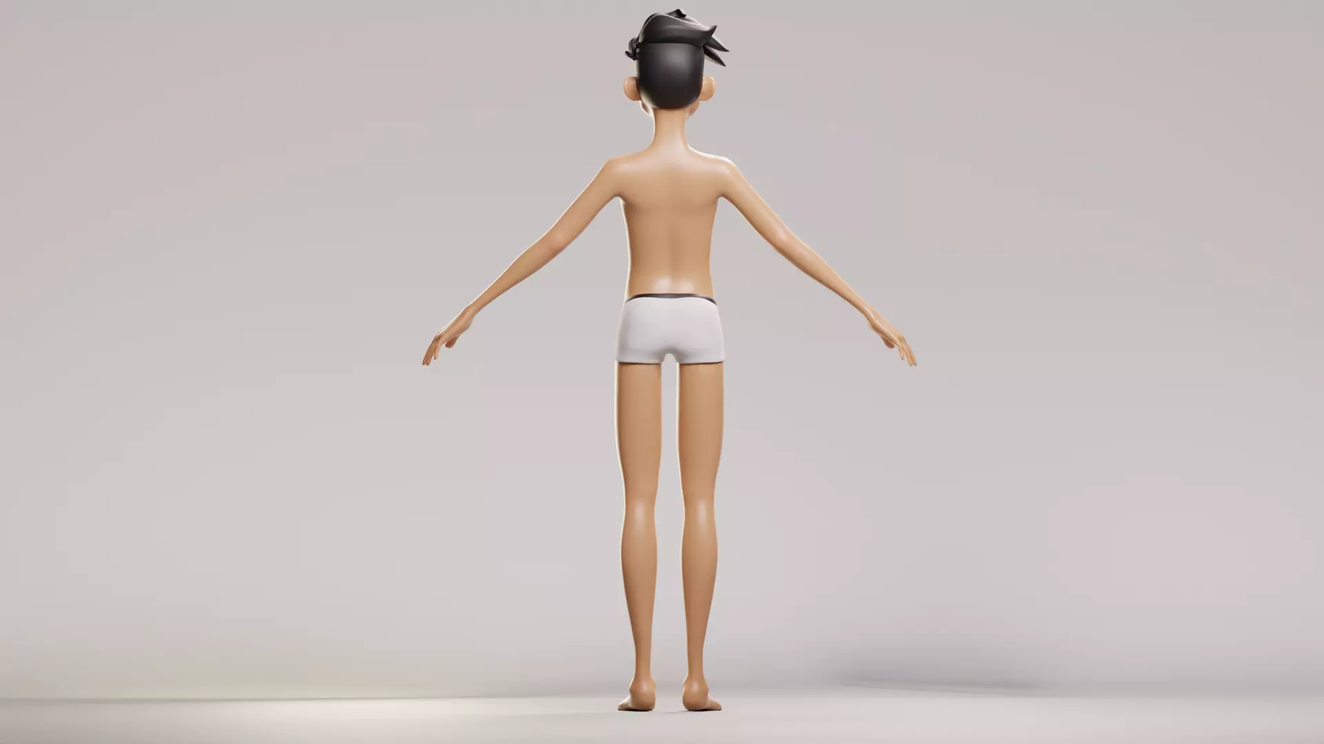 stylized little mehrdad base mesh Low-poly 3D model_2