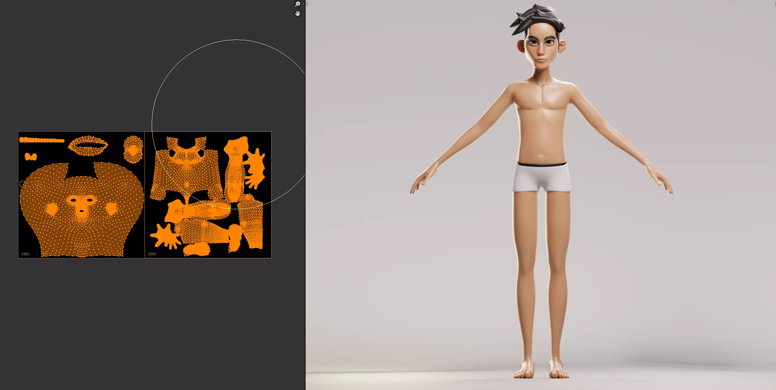 stylized little mehrdad base mesh Low-poly 3D model_9