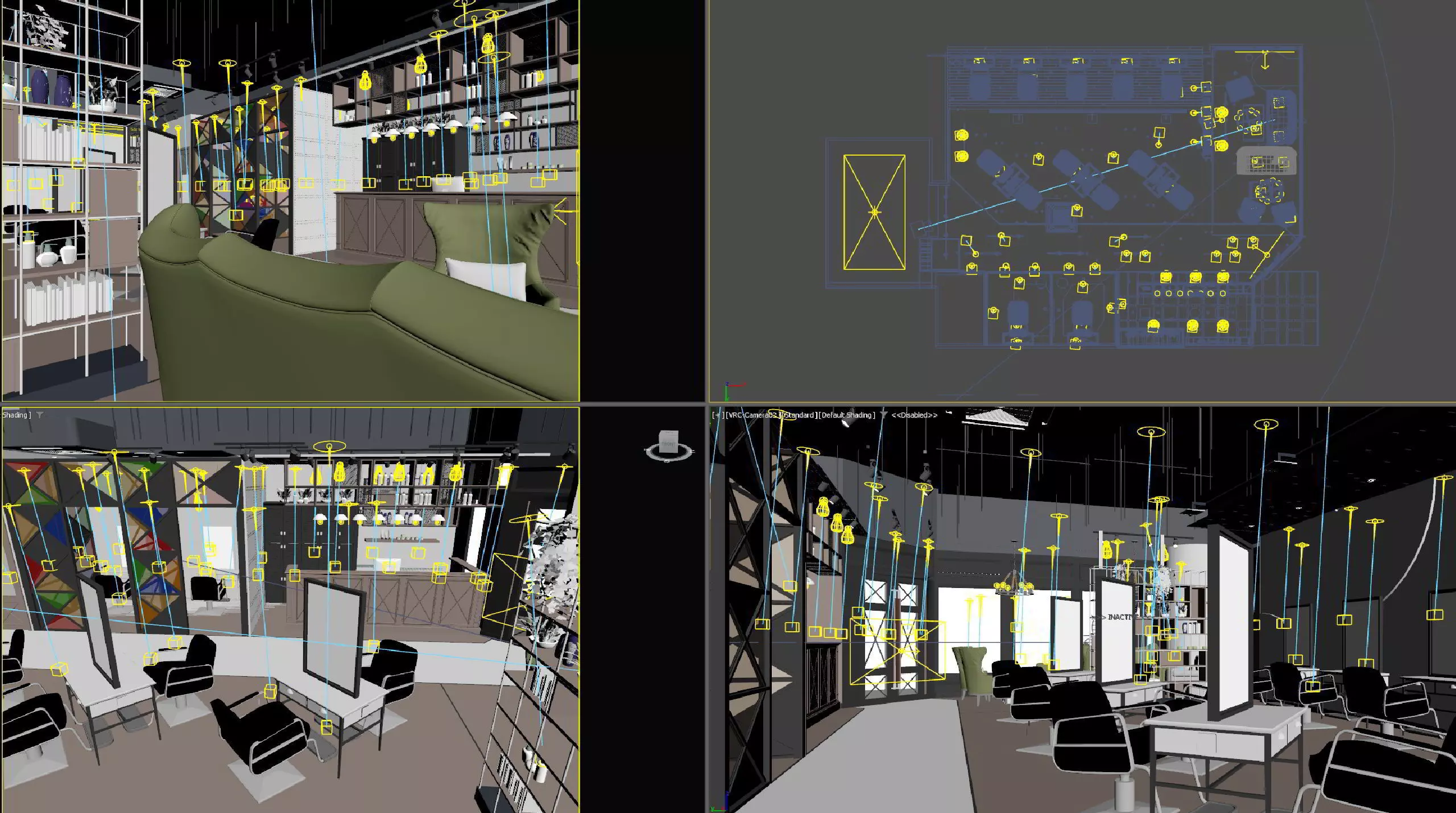 Industrial barbershop hair salon barber shop - 3ds max Blender 3D model_14