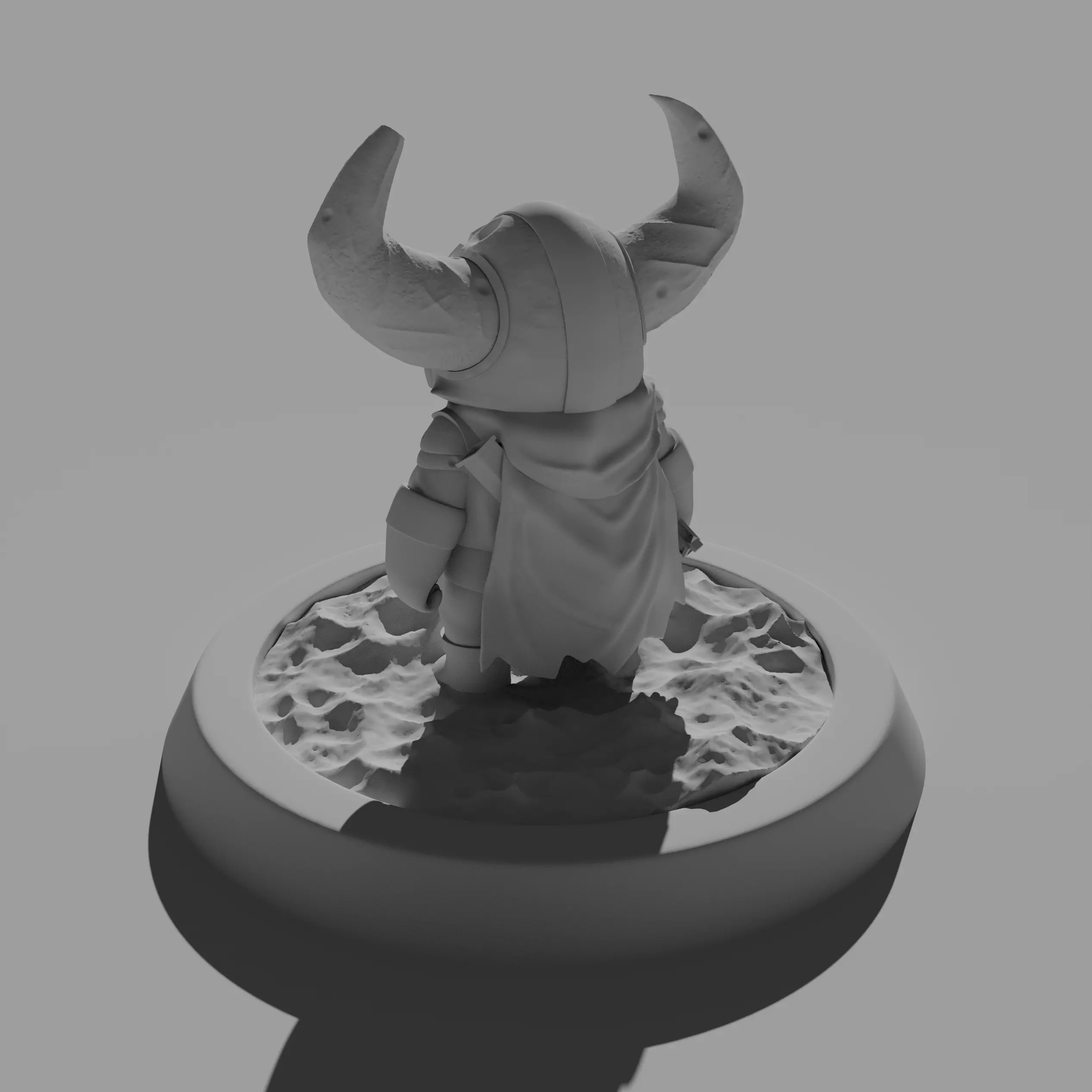 Barbarian Warrior Low-poly 3D model_1