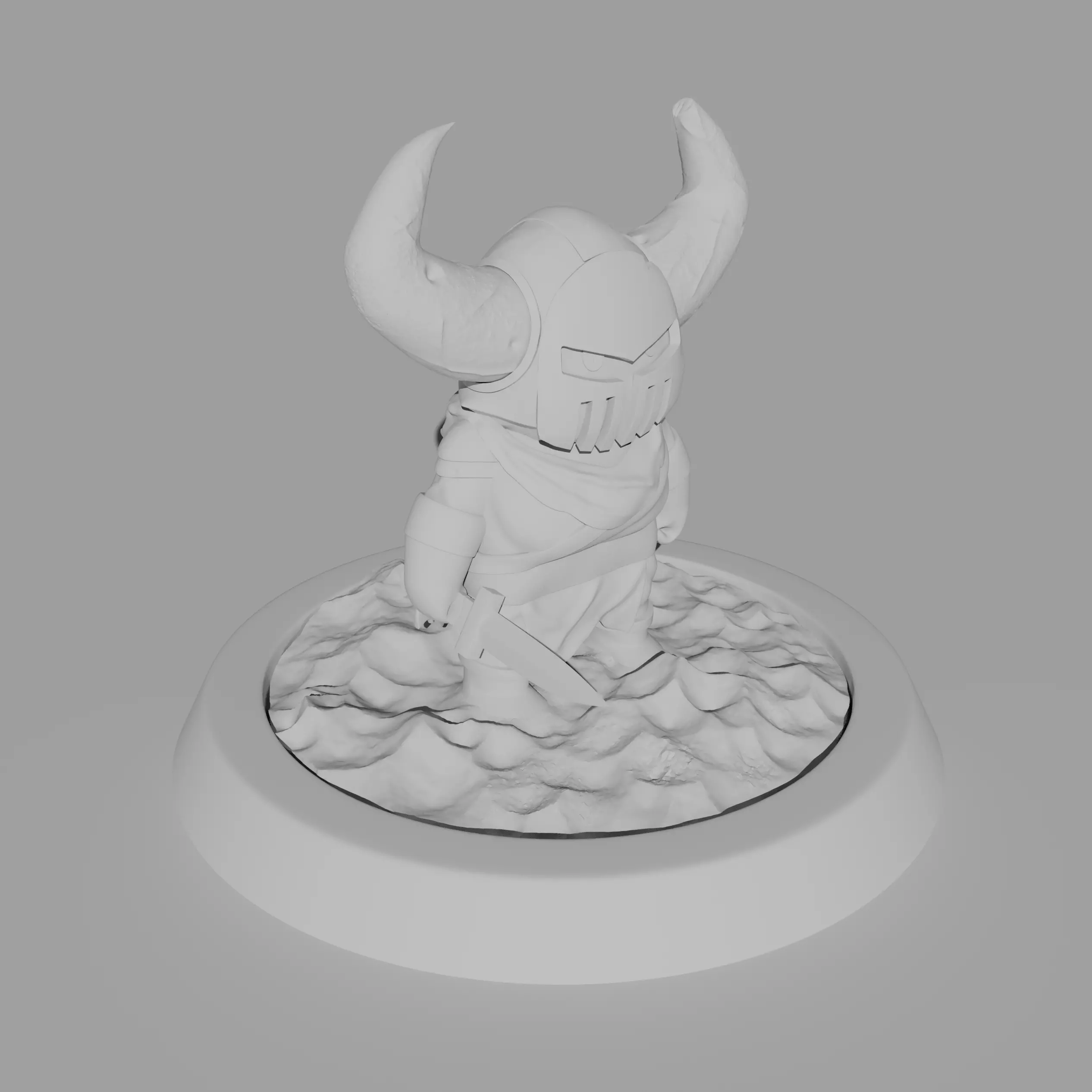 Barbarian Warrior Low-poly 3D model_3