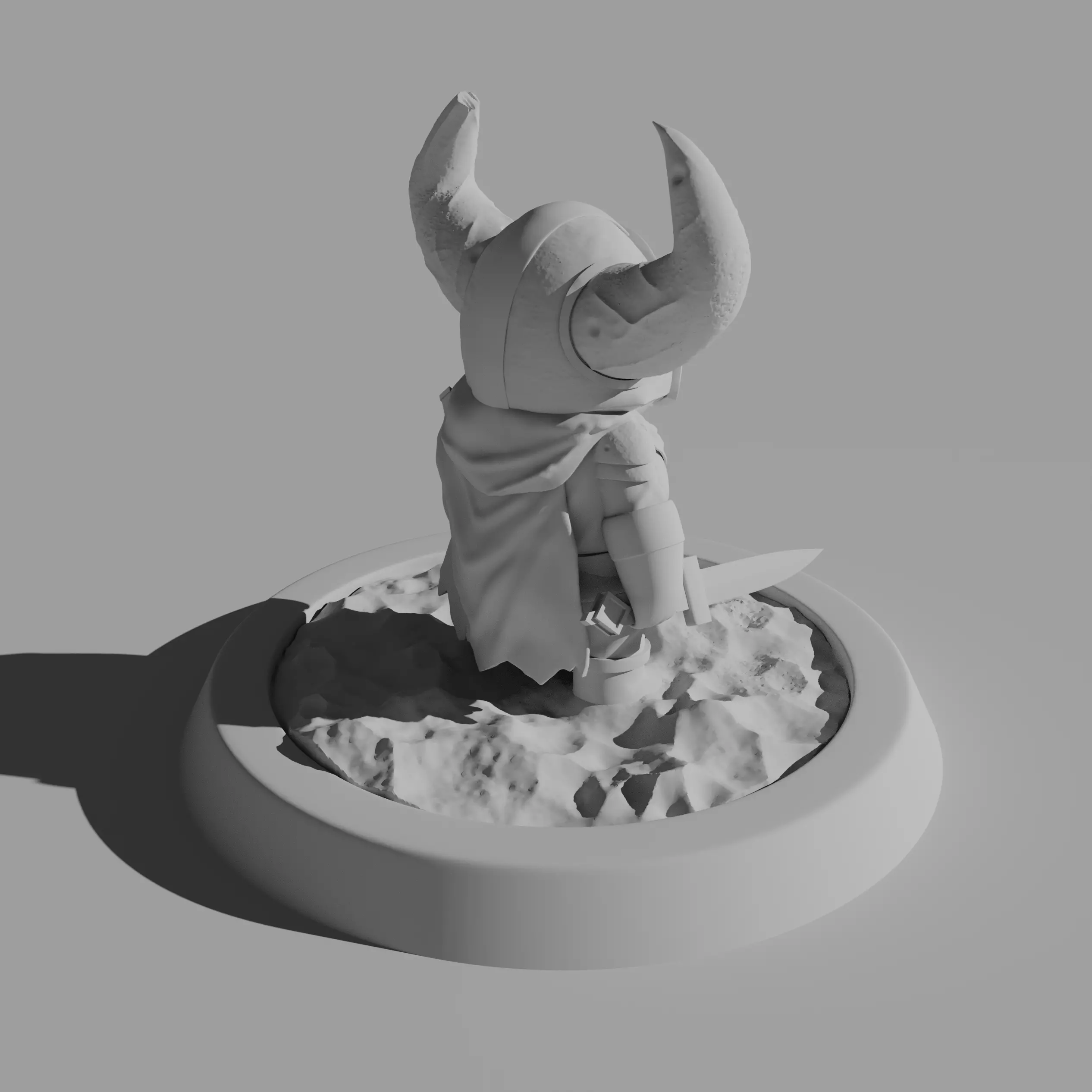 Barbarian Warrior Low-poly 3D model_2