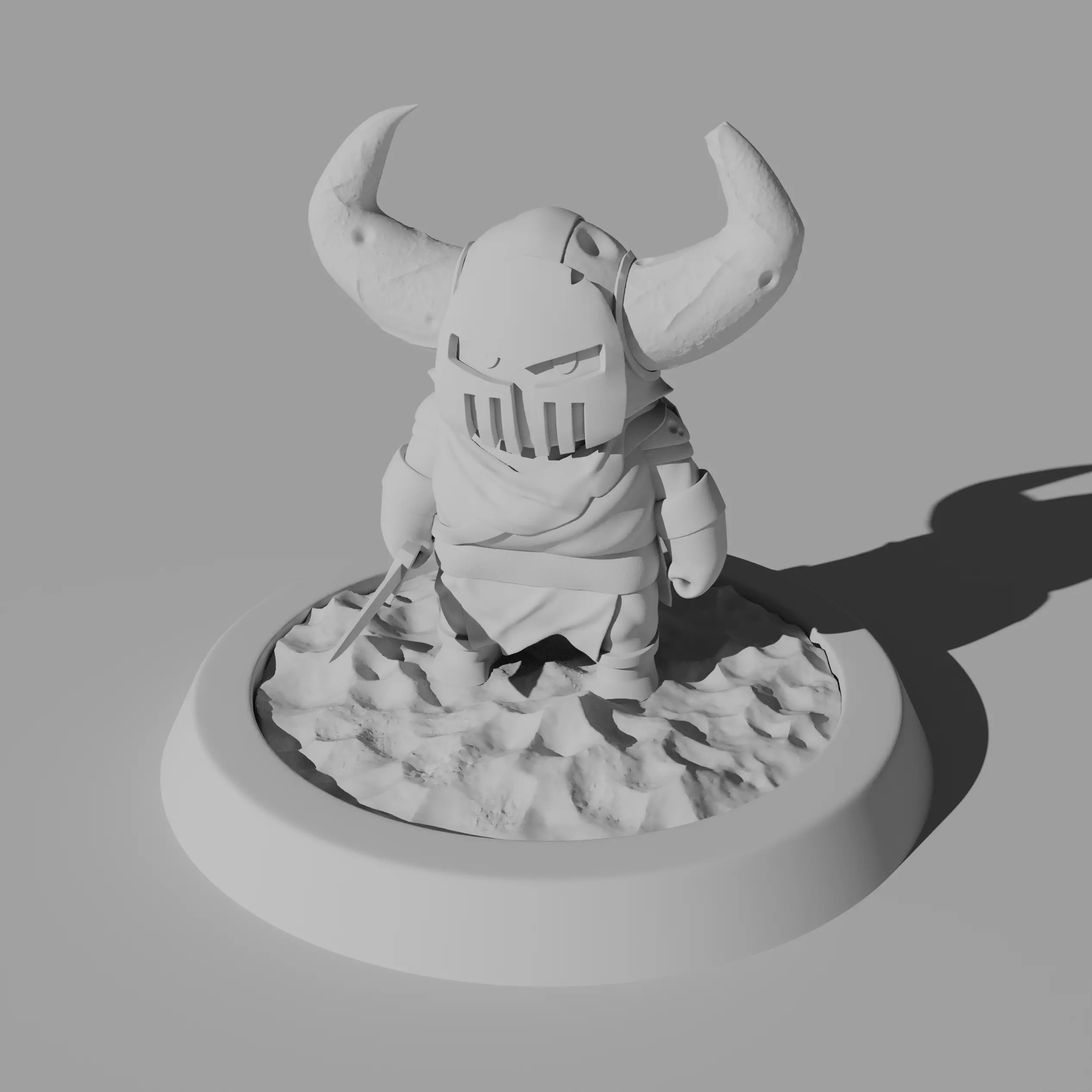 Barbarian Warrior Low-poly 3D model_4