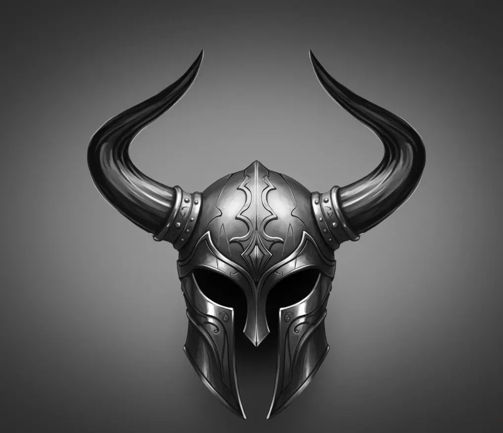 The Majestic Silver Helmet Detailed Etchings and Swirling 3D print model