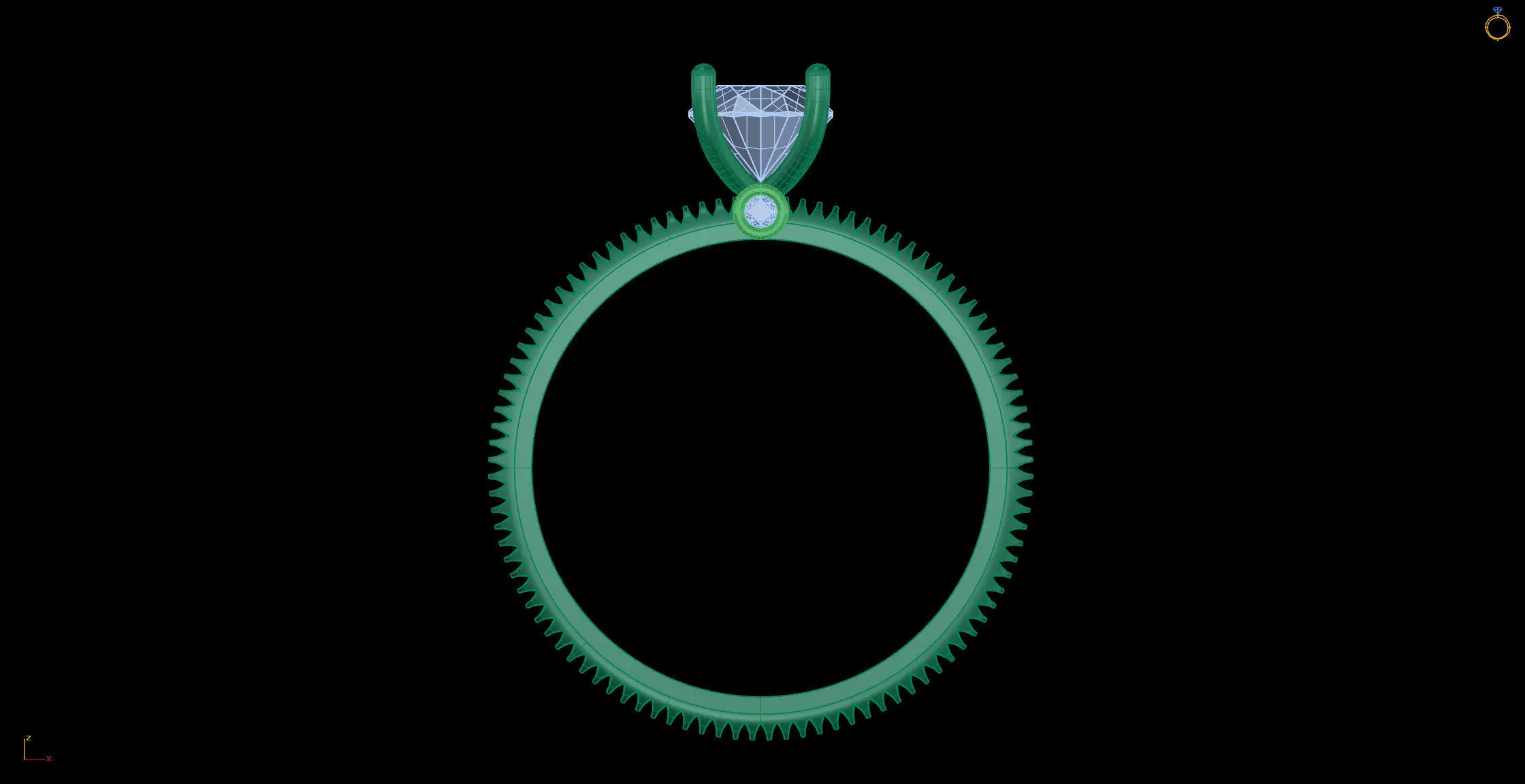 Oval Solitaire Ring STL 3D Model for Jewelry Design 3D print model_5