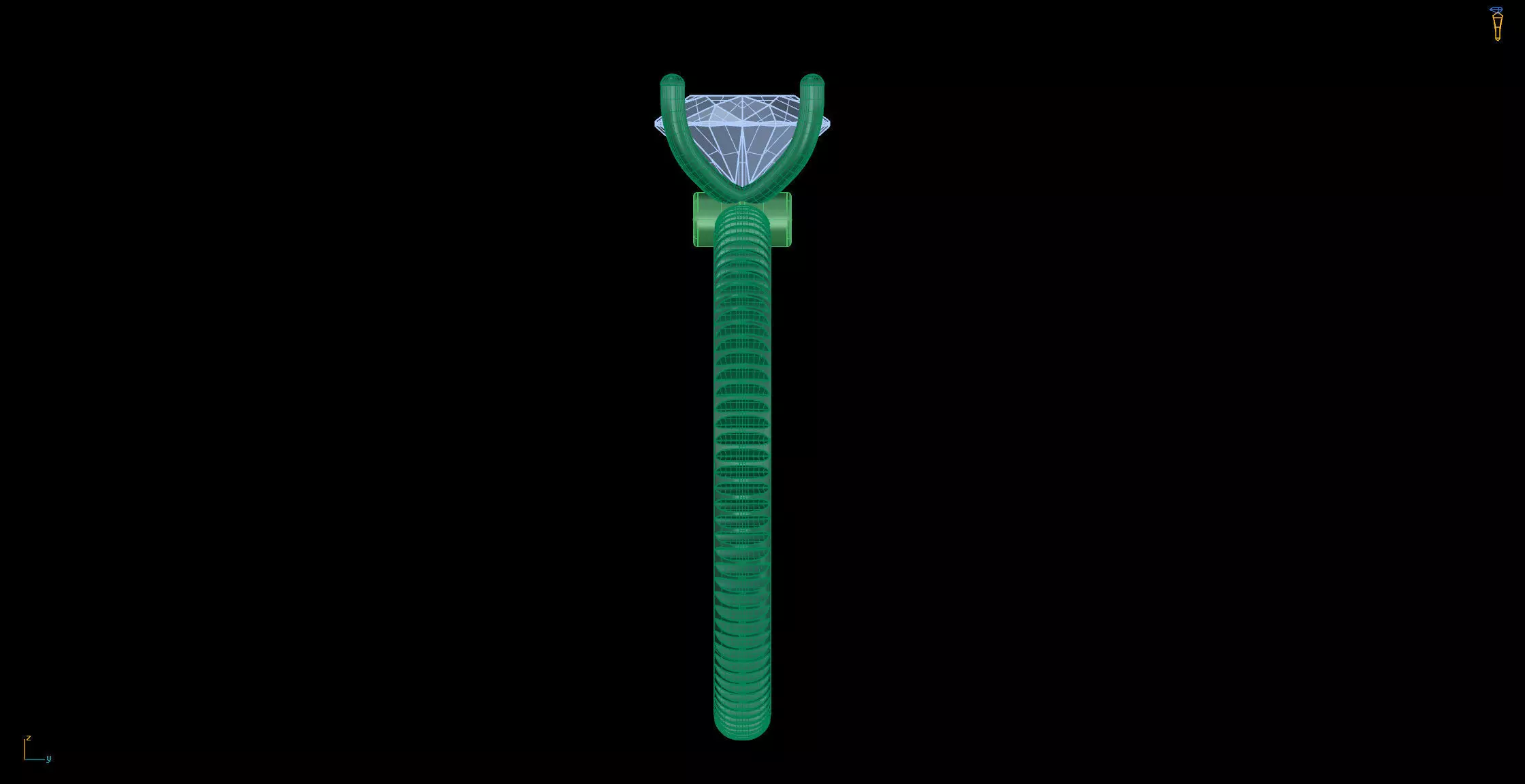 Oval Solitaire Ring STL 3D Model for Jewelry Design 3D print model_6