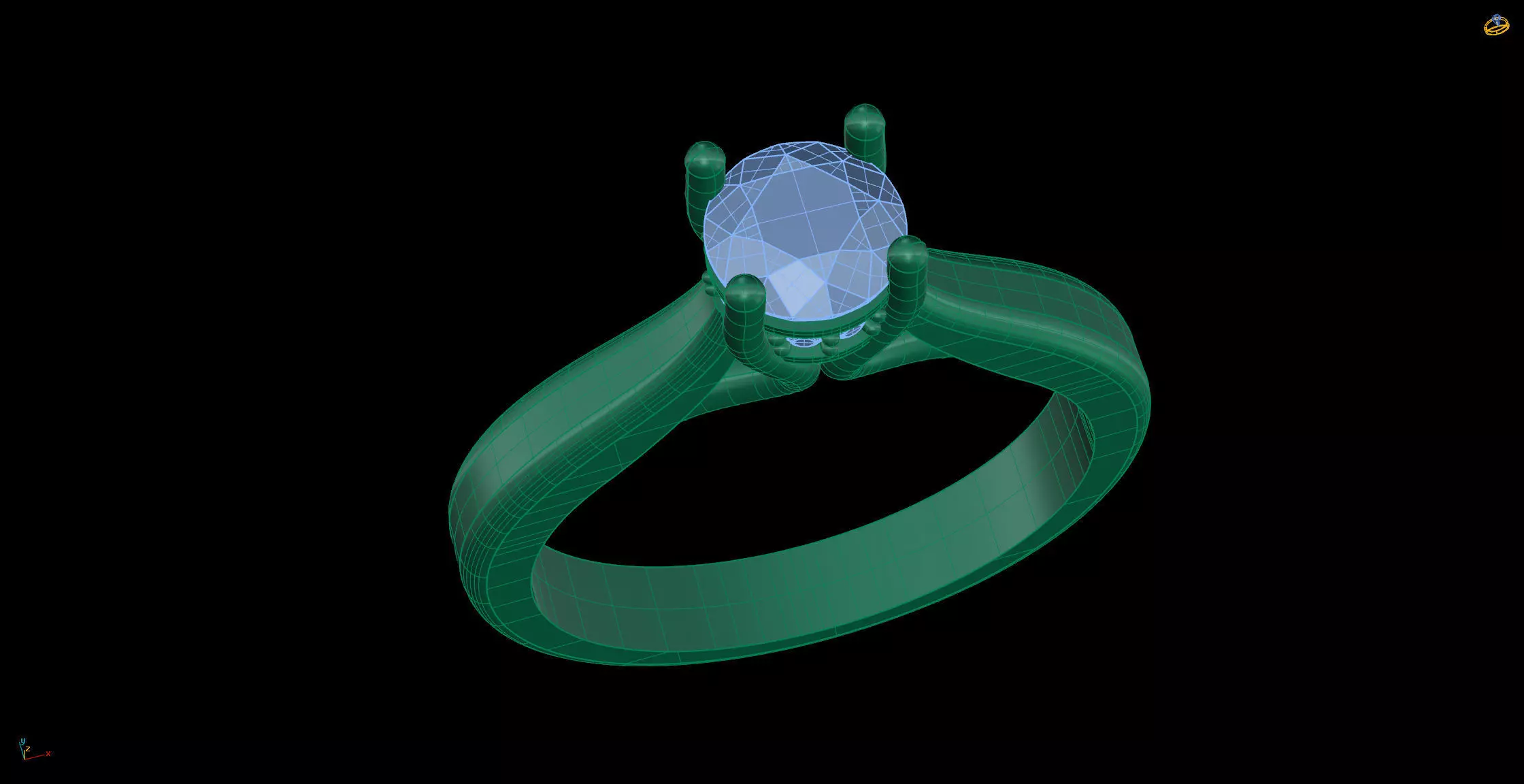 Solitaire Ring STL 3D Model for Jewelry Design 3D print model_7