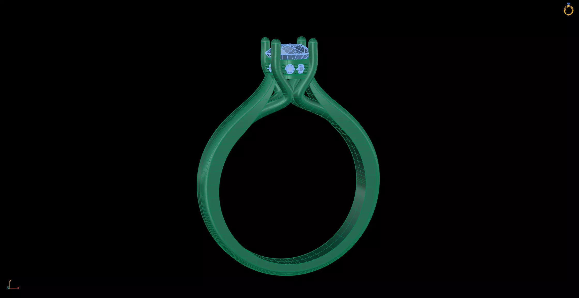 Solitaire Ring STL 3D Model for Jewelry Design 3D print model_8