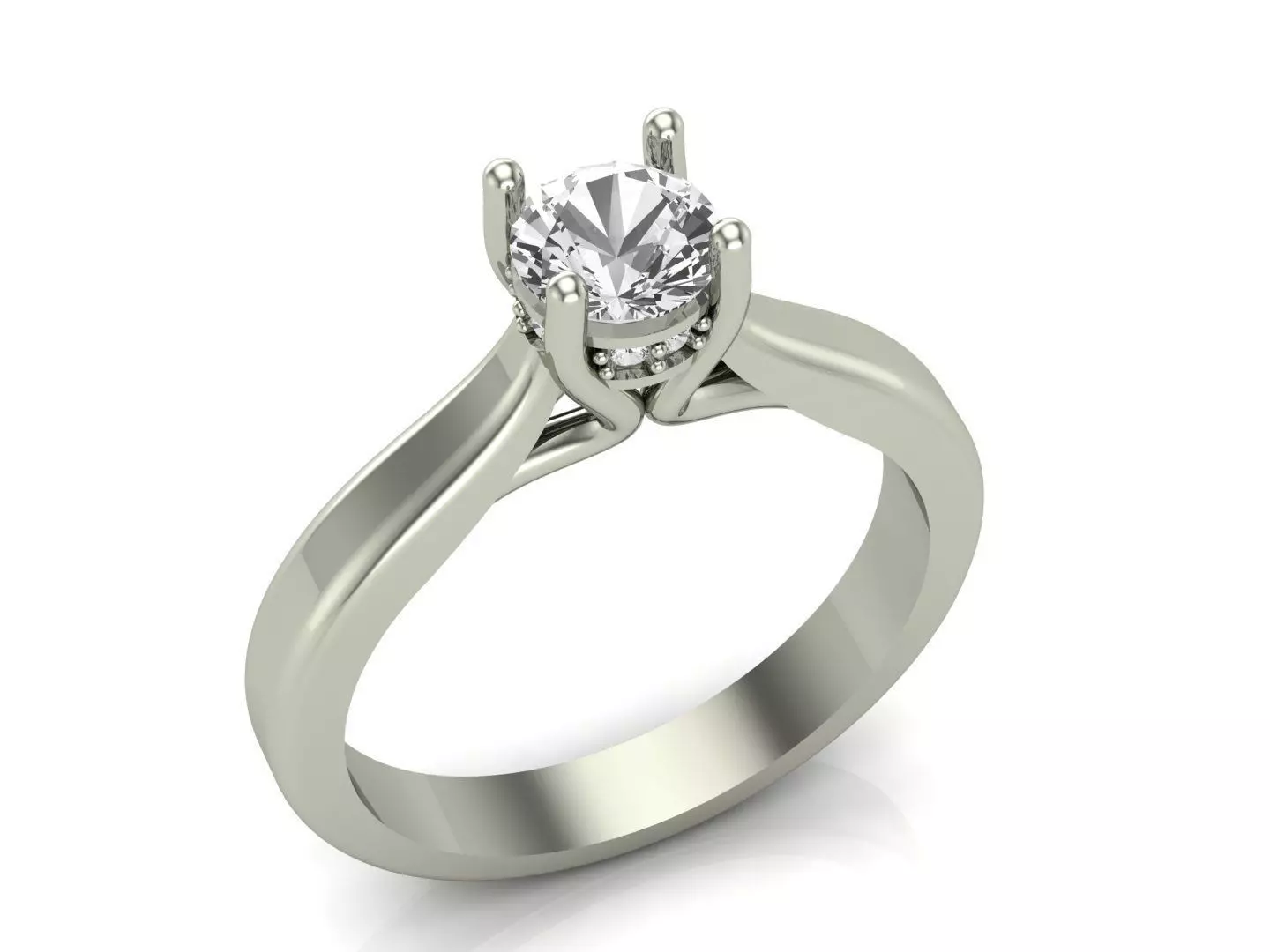 Solitaire Ring STL 3D Model for Jewelry Design 3D print model_2
