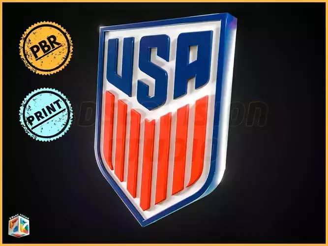 USA football team logo - Cinematic - 3D print