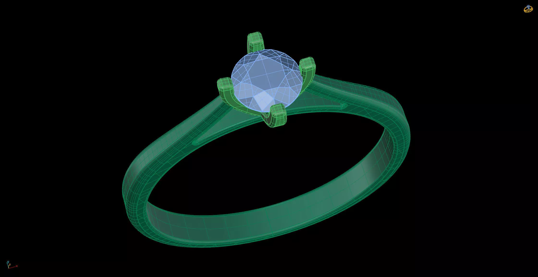 Solitaire Ring STL 3D Model for Jewelry Design 3D print model_5