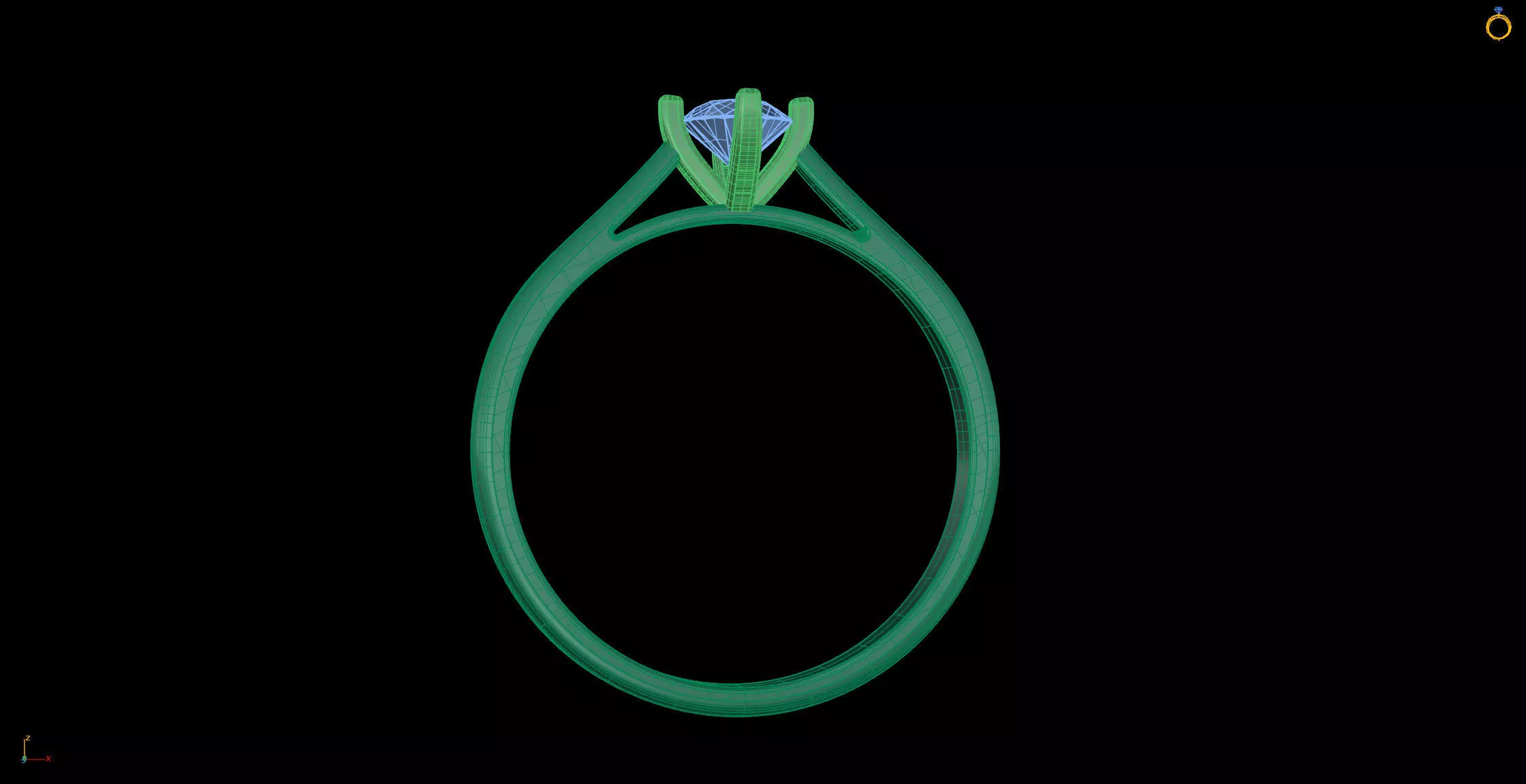 Solitaire Ring STL 3D Model for Jewelry Design 3D print model_8