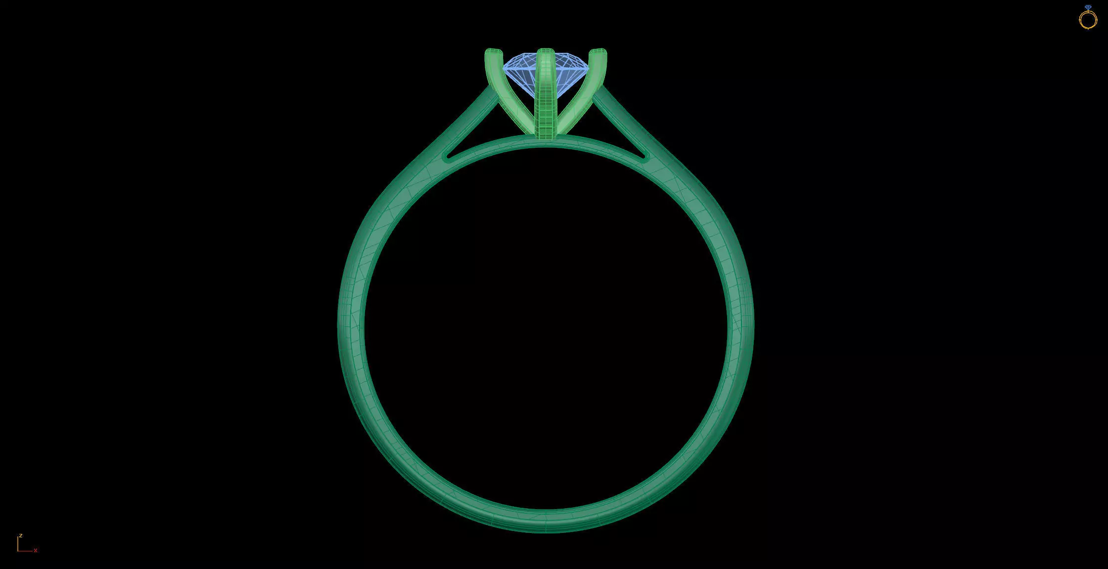 Solitaire Ring STL 3D Model for Jewelry Design 3D print model_6