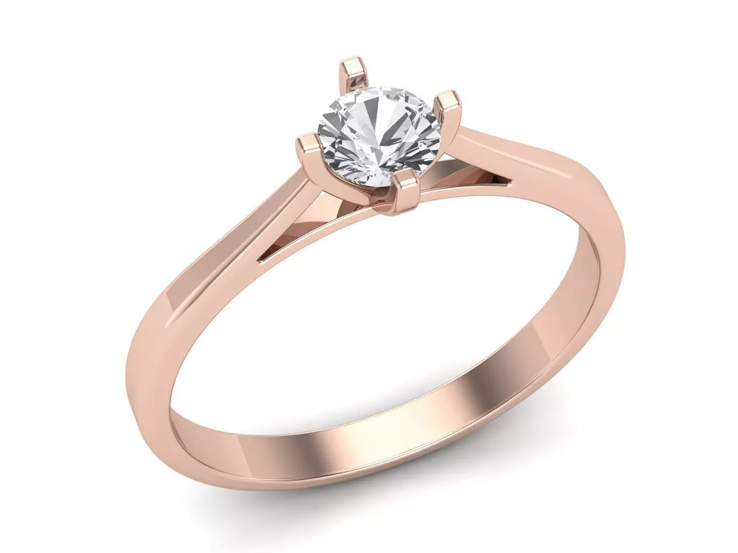 Solitaire Ring STL 3D Model for Jewelry Design 3D print model_1