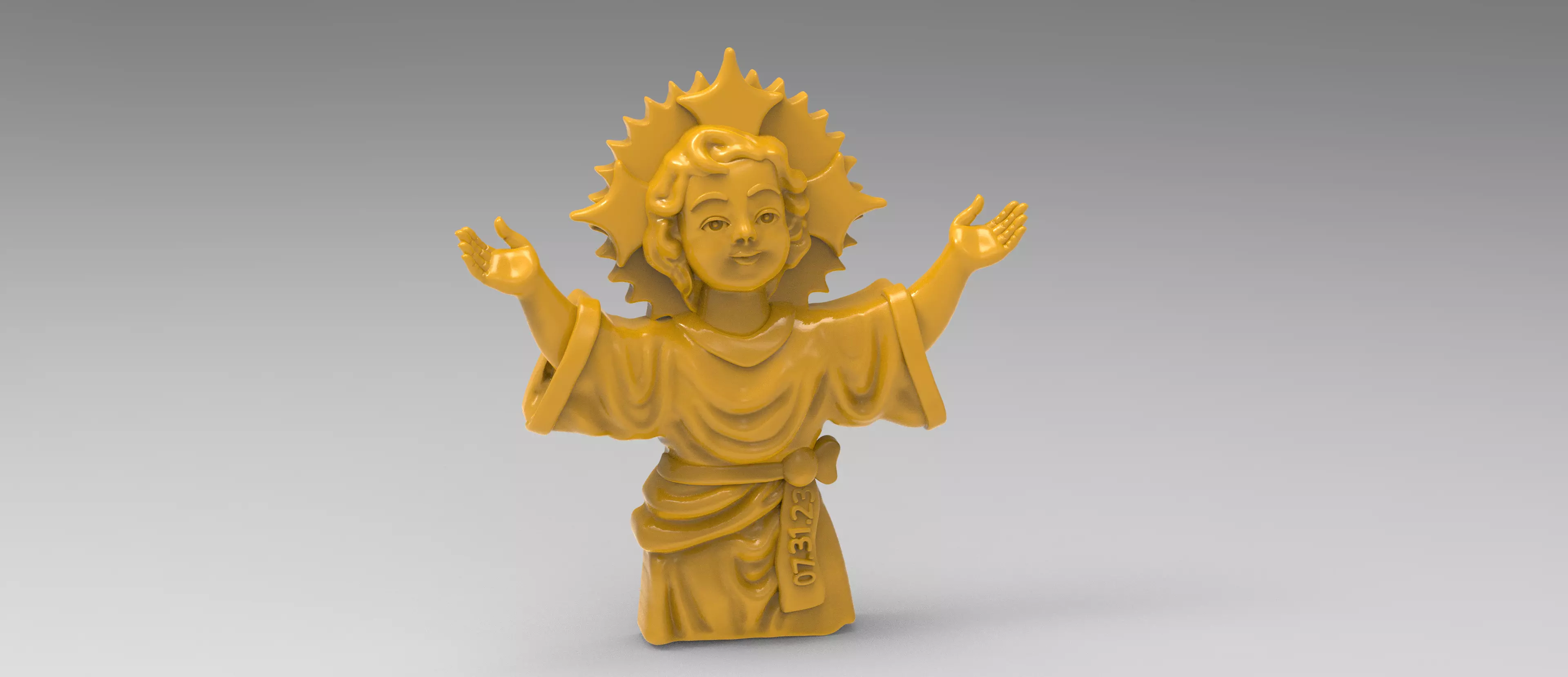 Divine child holly Jesus Enameled Diamond 3D print model_1