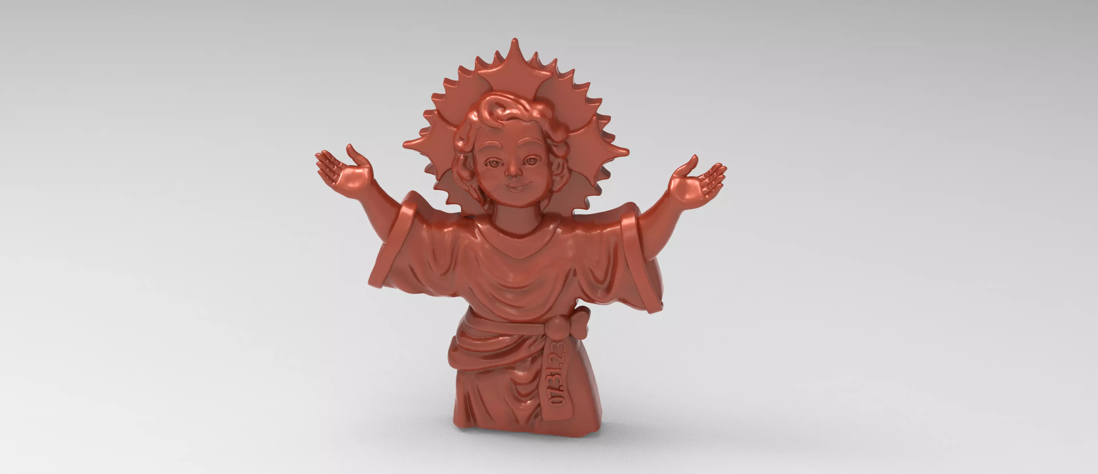 Divine child holly Jesus Enameled Diamond 3D print model_3