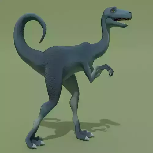 Cartoon Blue Dinosaur