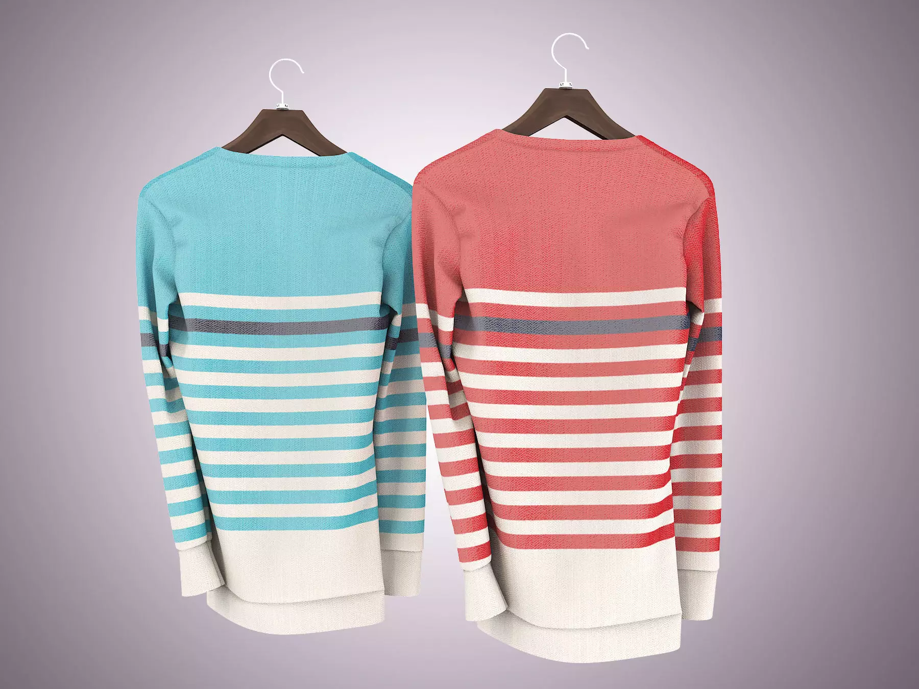 Sweater on Hanger 3D model_1