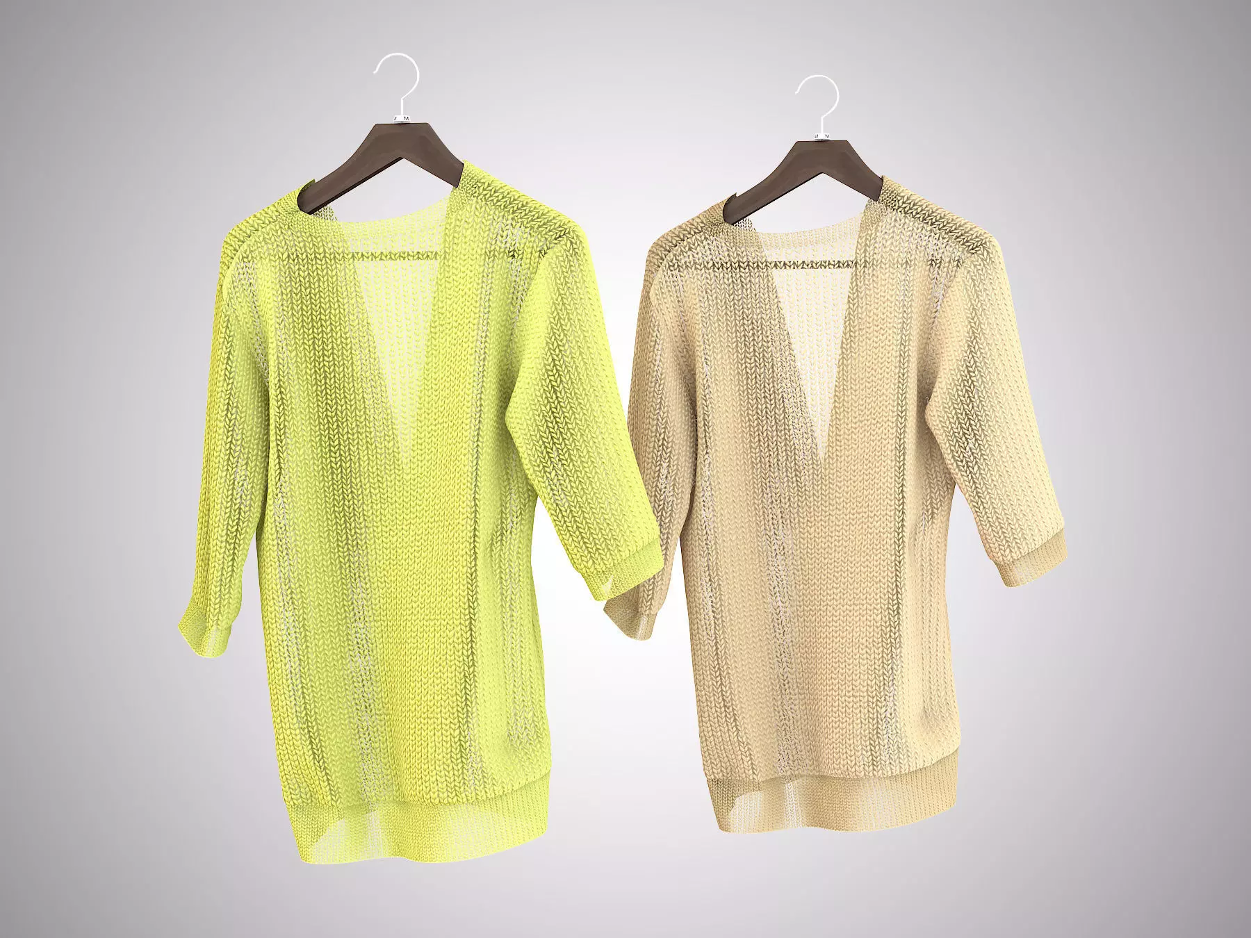 Sweater on Hanger 3D model_3