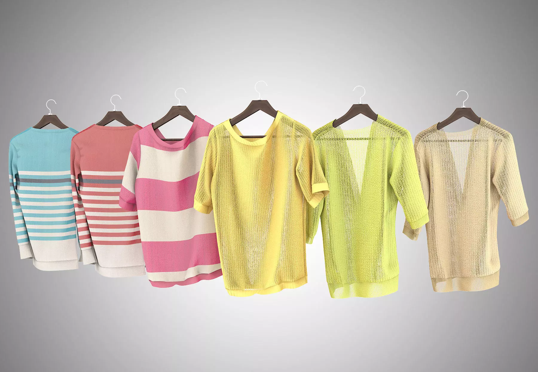 Sweater on Hanger 3D model_0