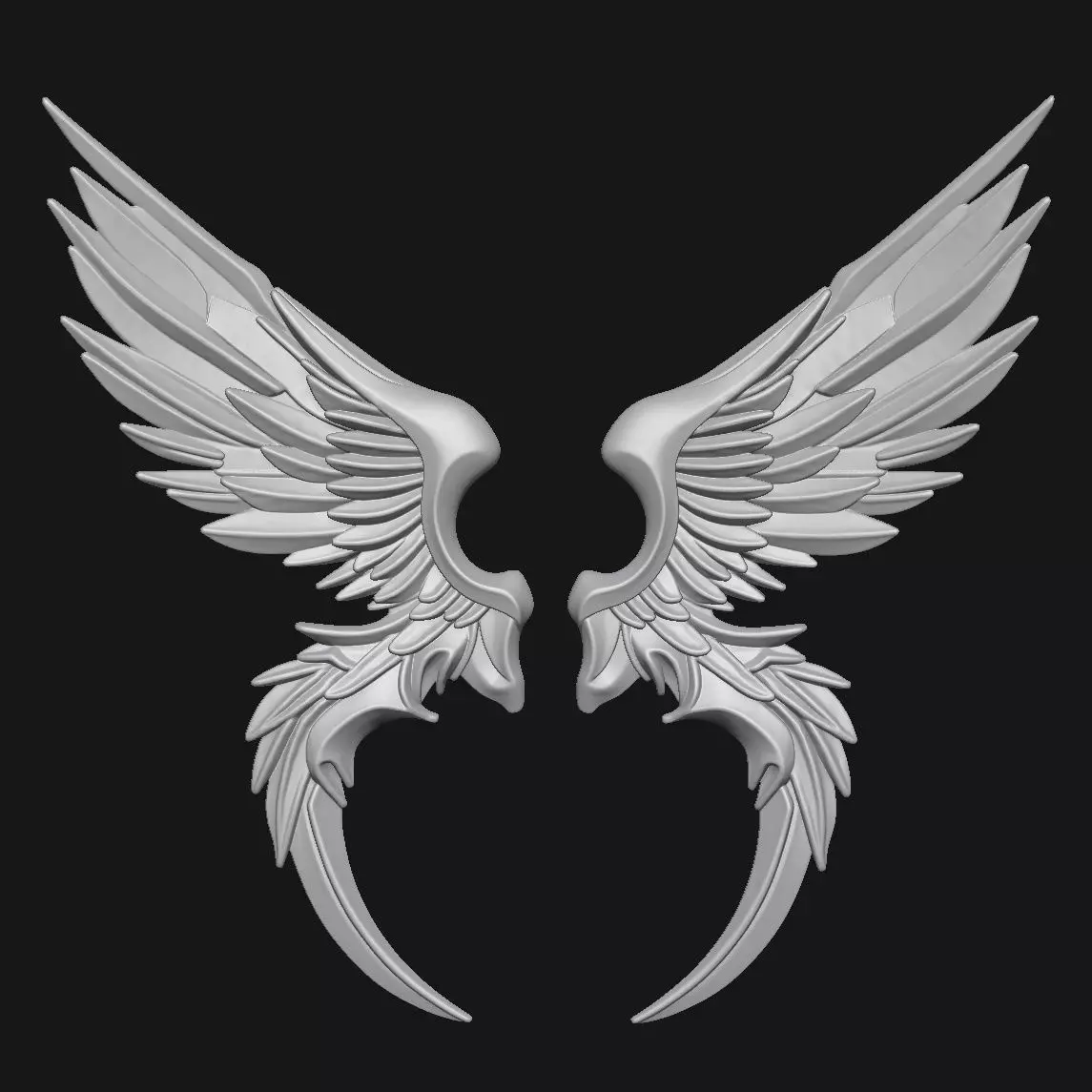 Wings 3D print model_3