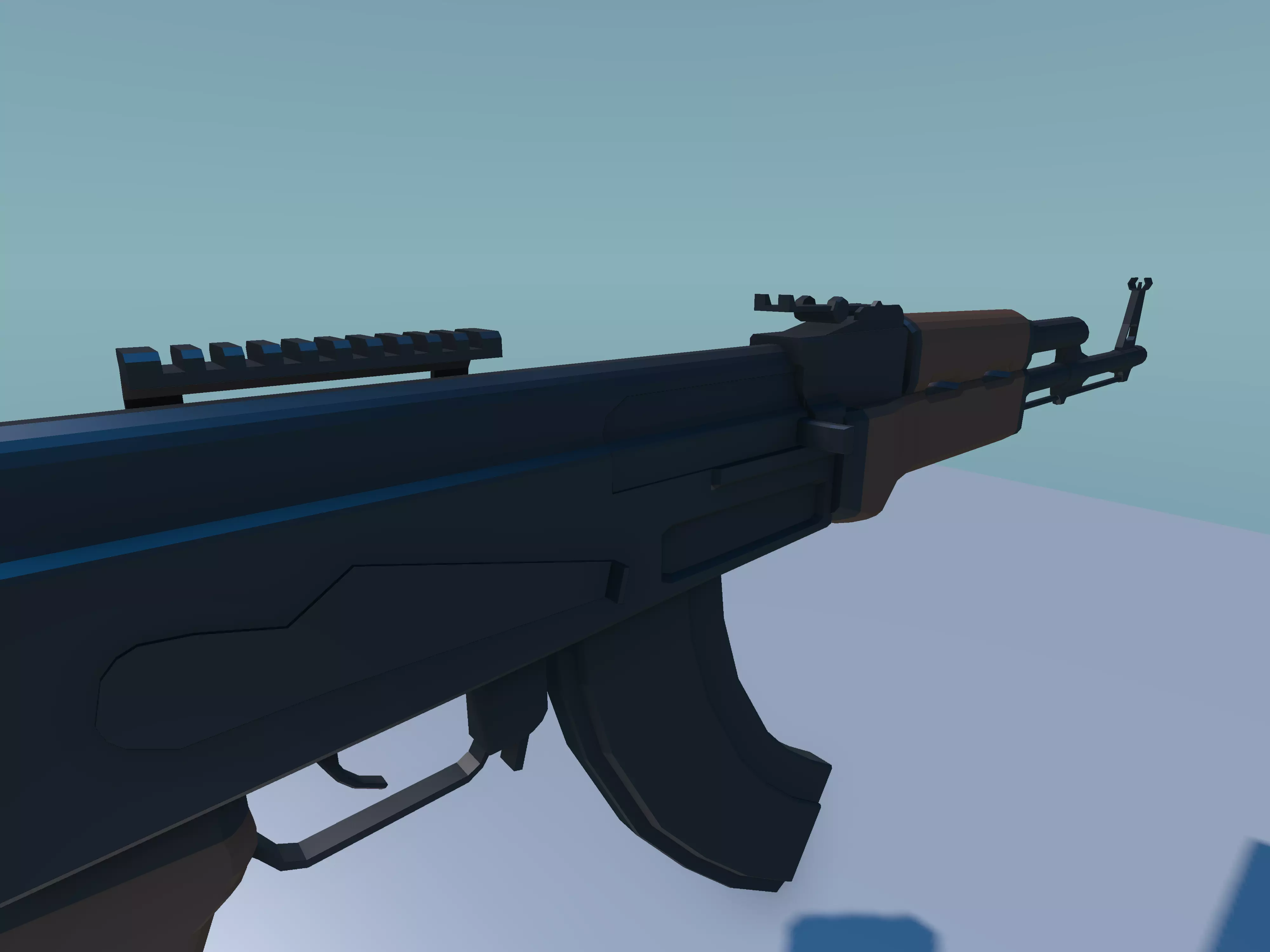 AK-47 Low Poly - Functional Animated Rifle Model Low-poly 3D model_4