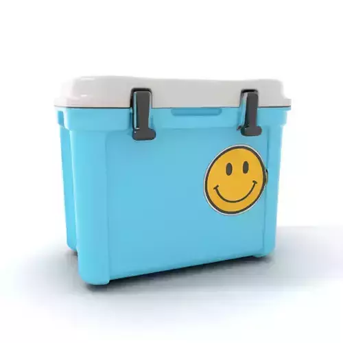 Blue Cooler Box model pack Low-poly 3D model