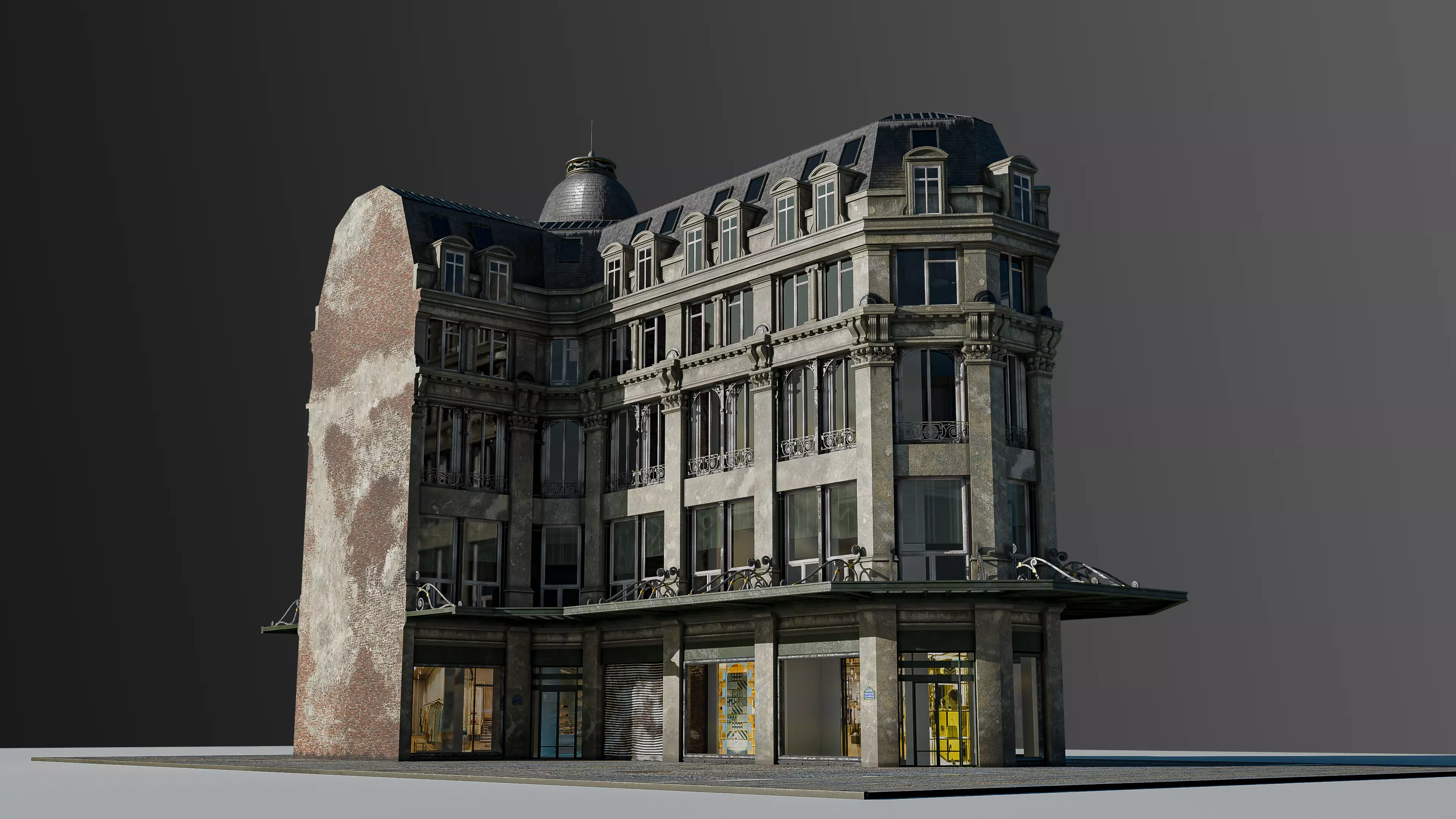 Modular European Department Store 3D model_35