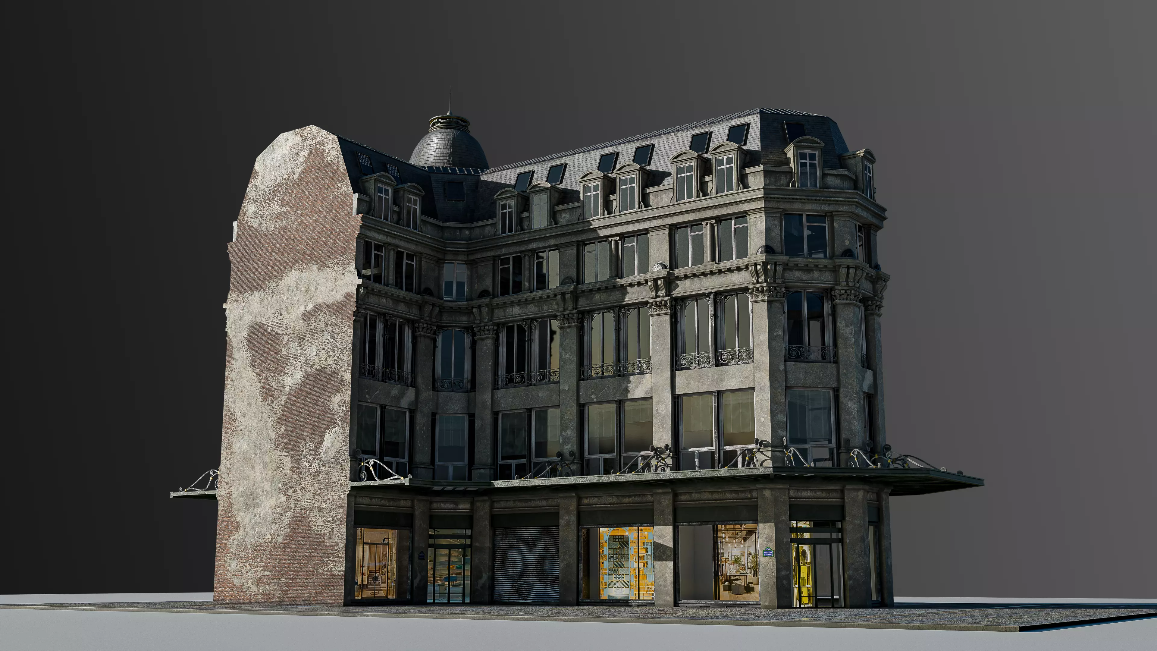 Modular European Department Store 3D model_33