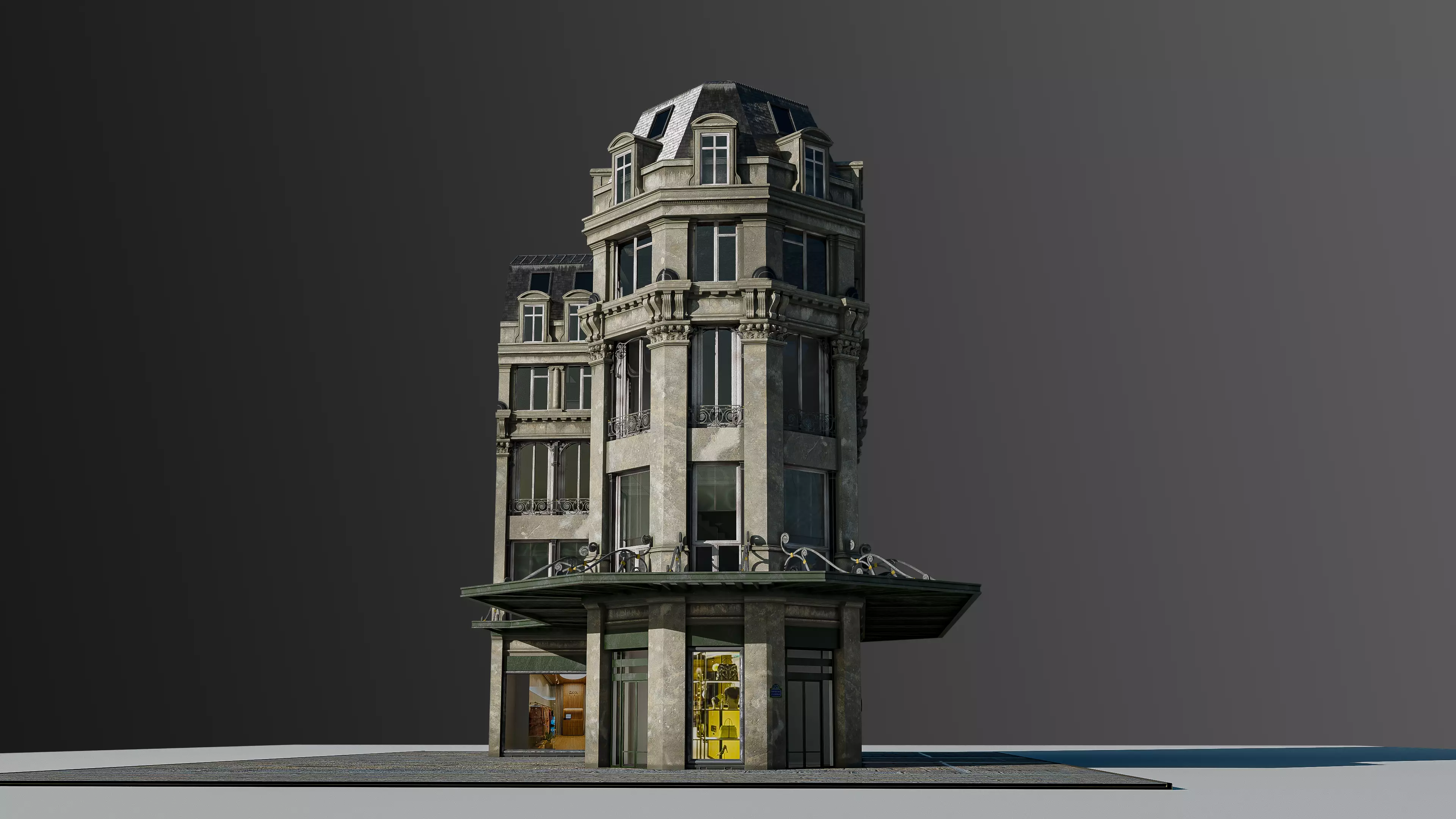 Modular European Department Store 3D model_45