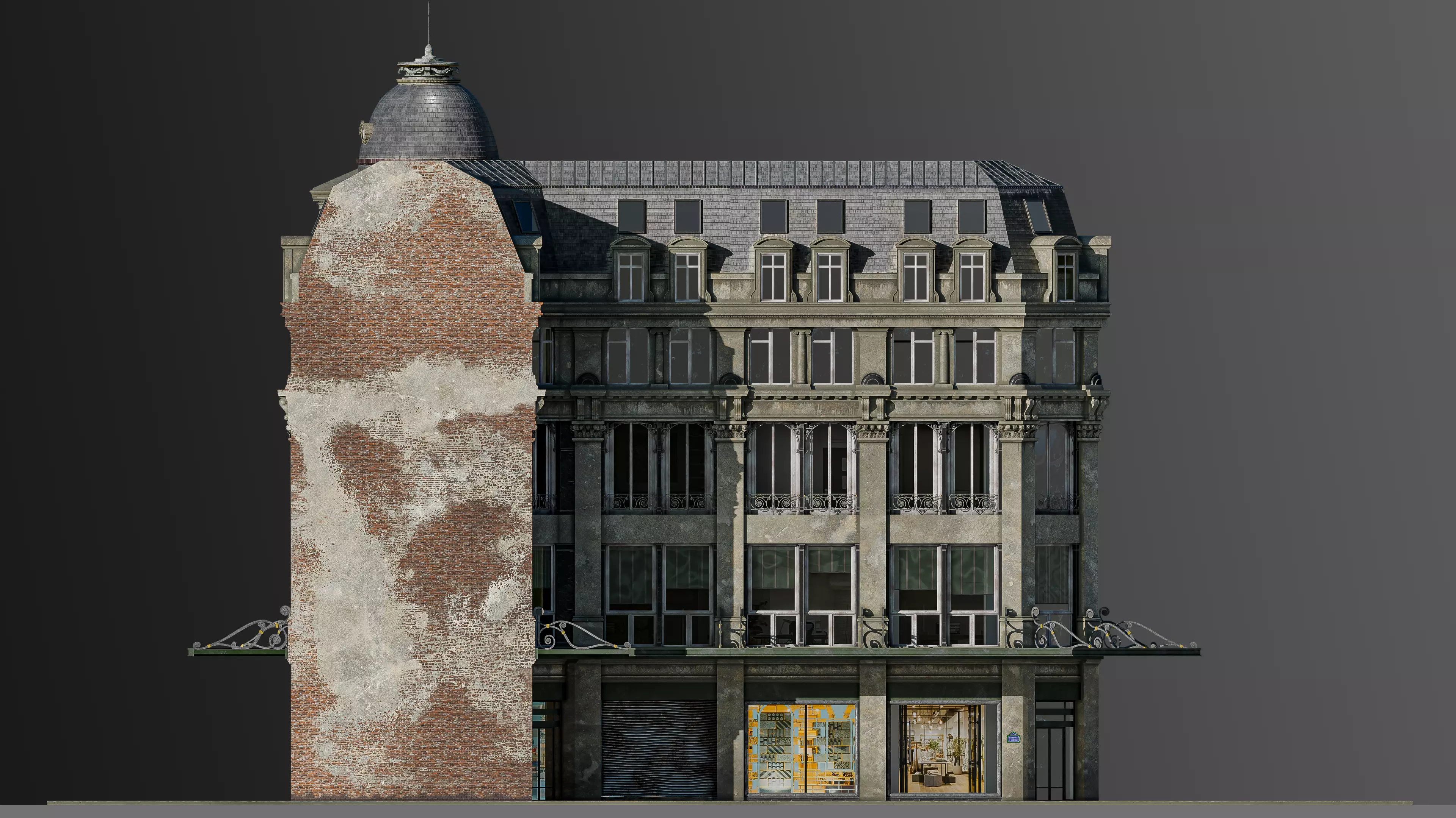 Modular European Department Store 3D model_11