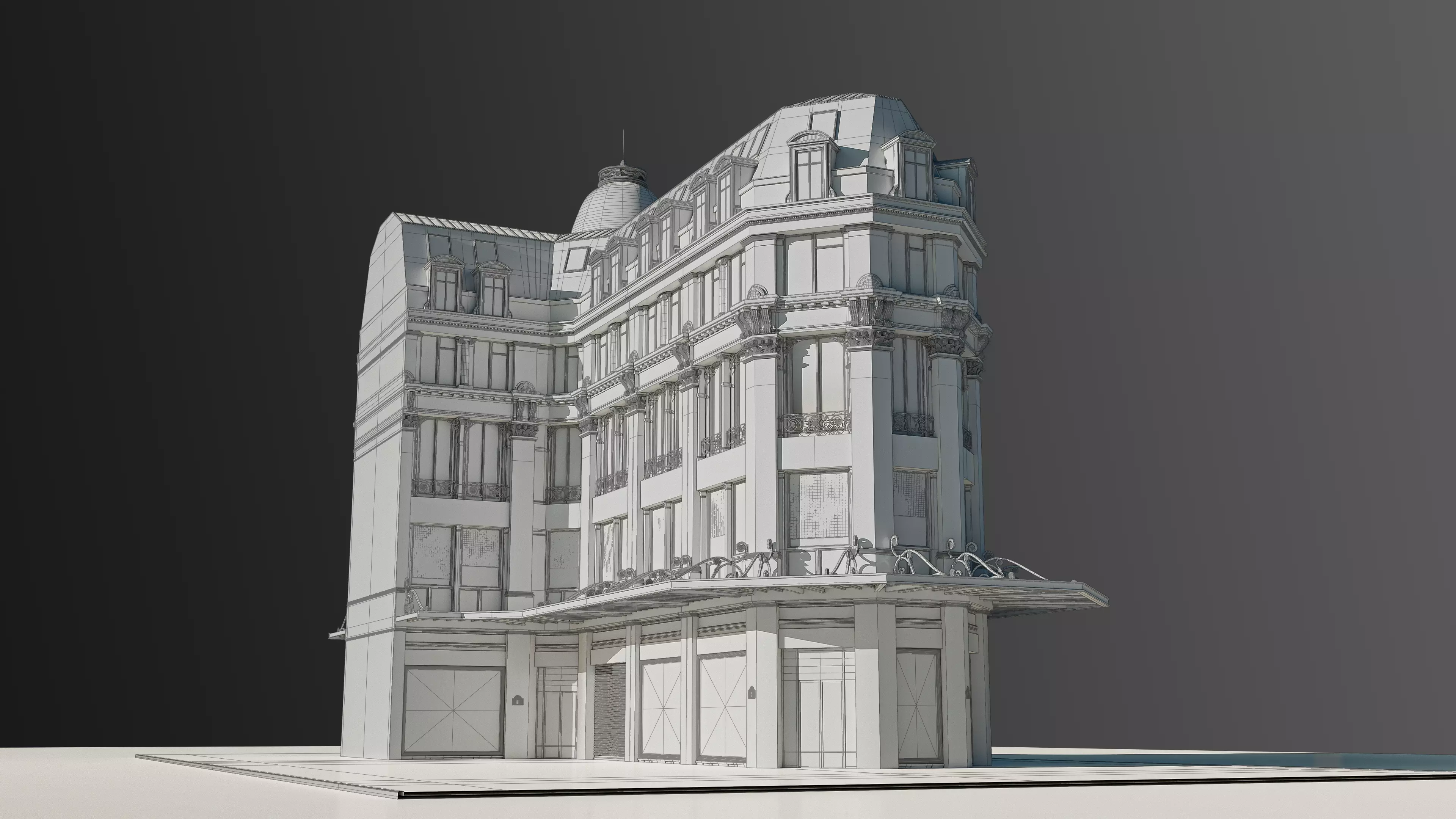 Modular European Department Store 3D model_38
