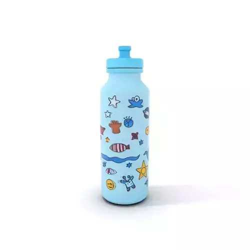 Playful Ocean Water Bottle model pack Low-poly 3D model