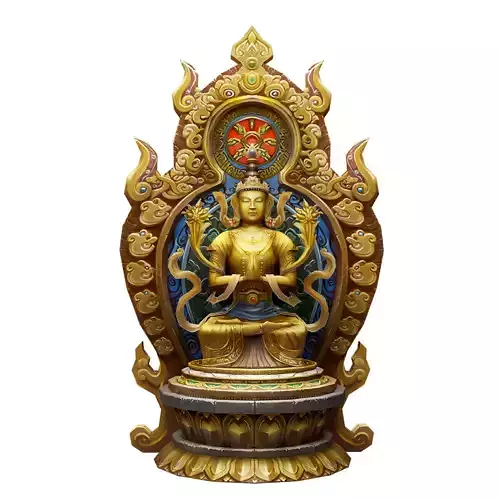 Golden Buddha Statue 01