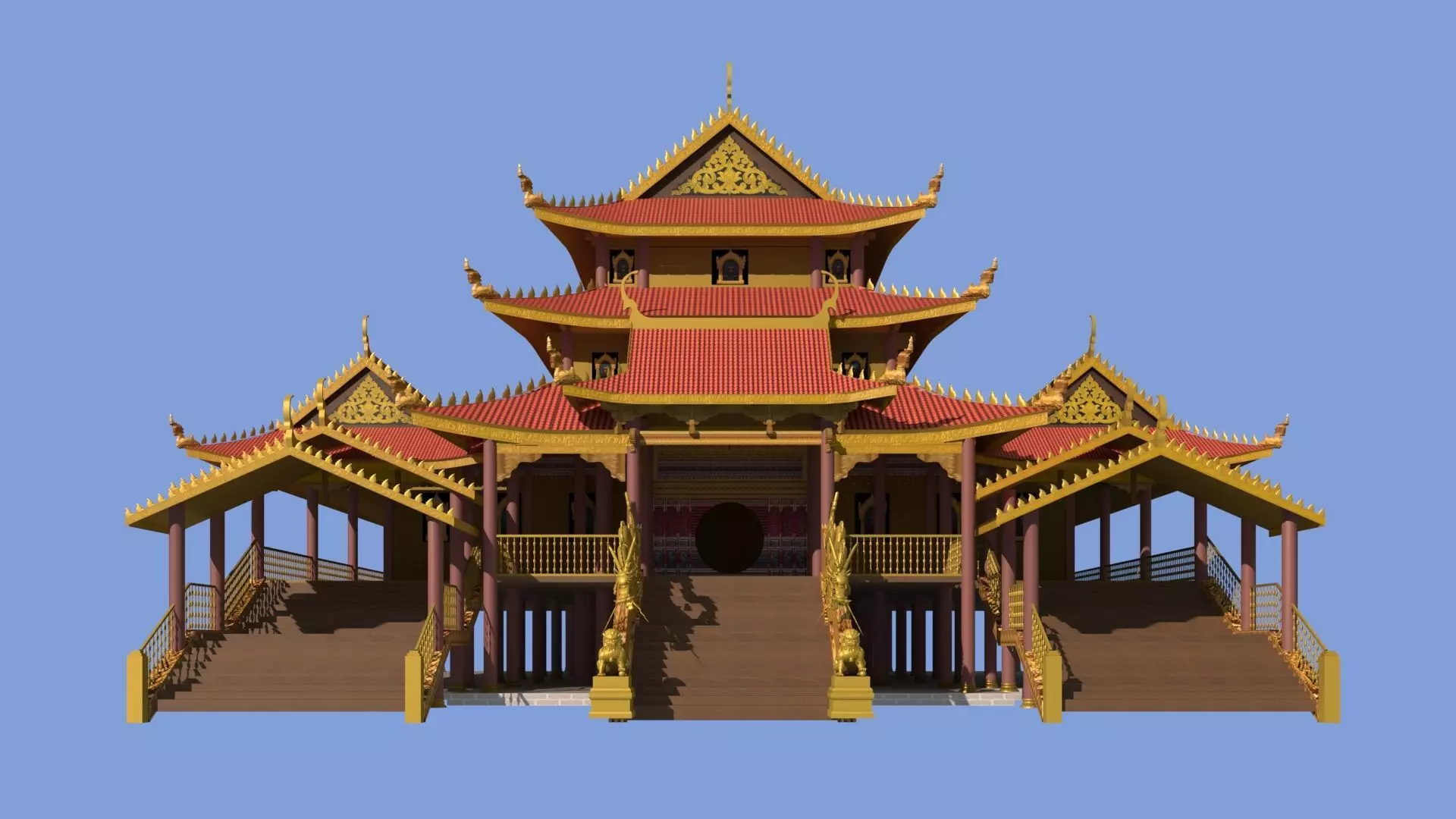 3D Model of Dai Ethnic Groups Zongfang 3D model_10