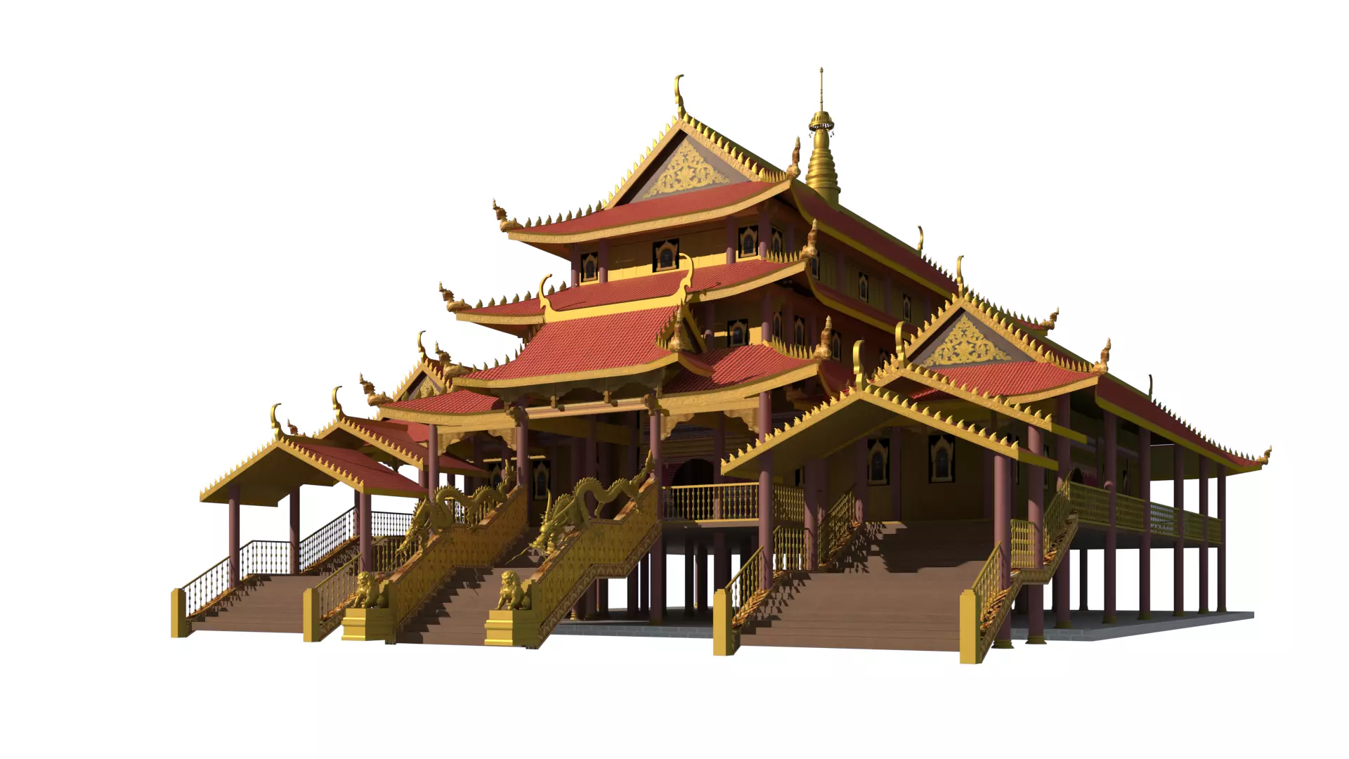 3D Model of Dai Ethnic Groups Zongfang 3D model_0