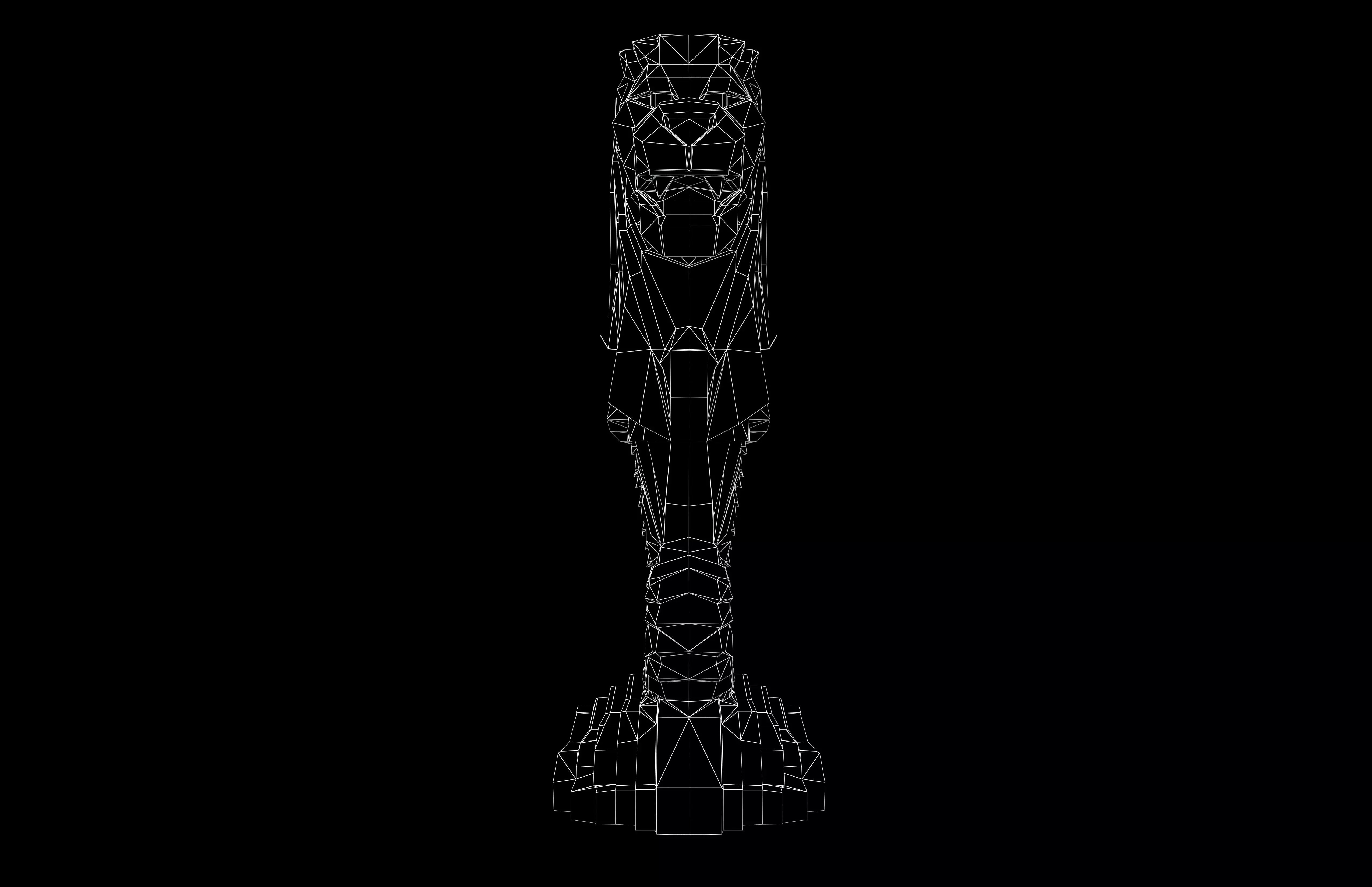 Low Poly Merlion v1 001 Low-poly 3D model_6