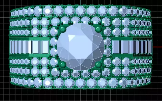 Diamond Style Ring 3D Model for Jewelry Production