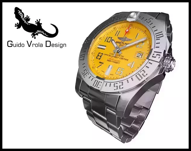 Breitling Super Avenger Seawolf 3D model