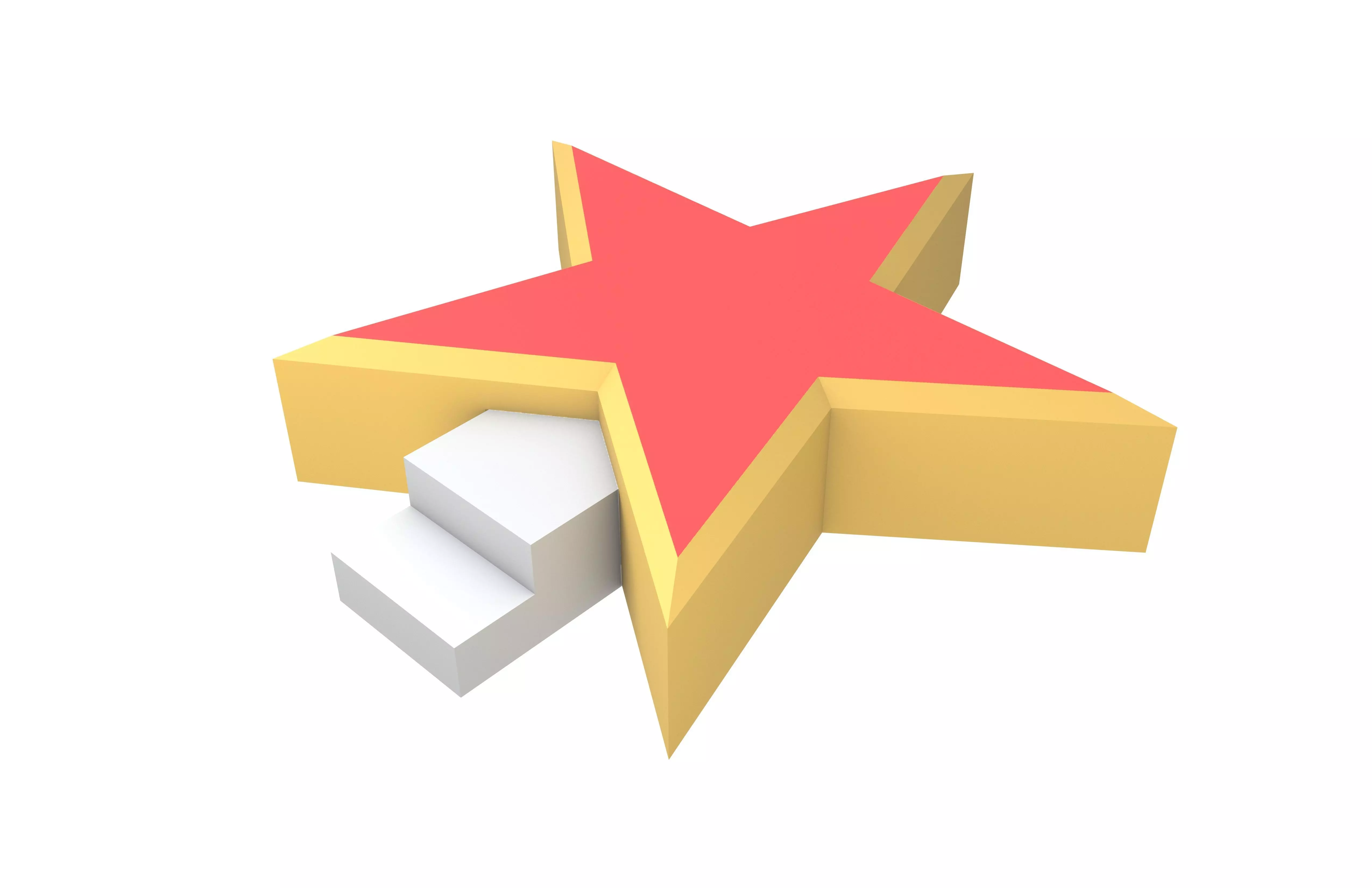 Star Podium Stage v1 003 Low-poly 3D model_2