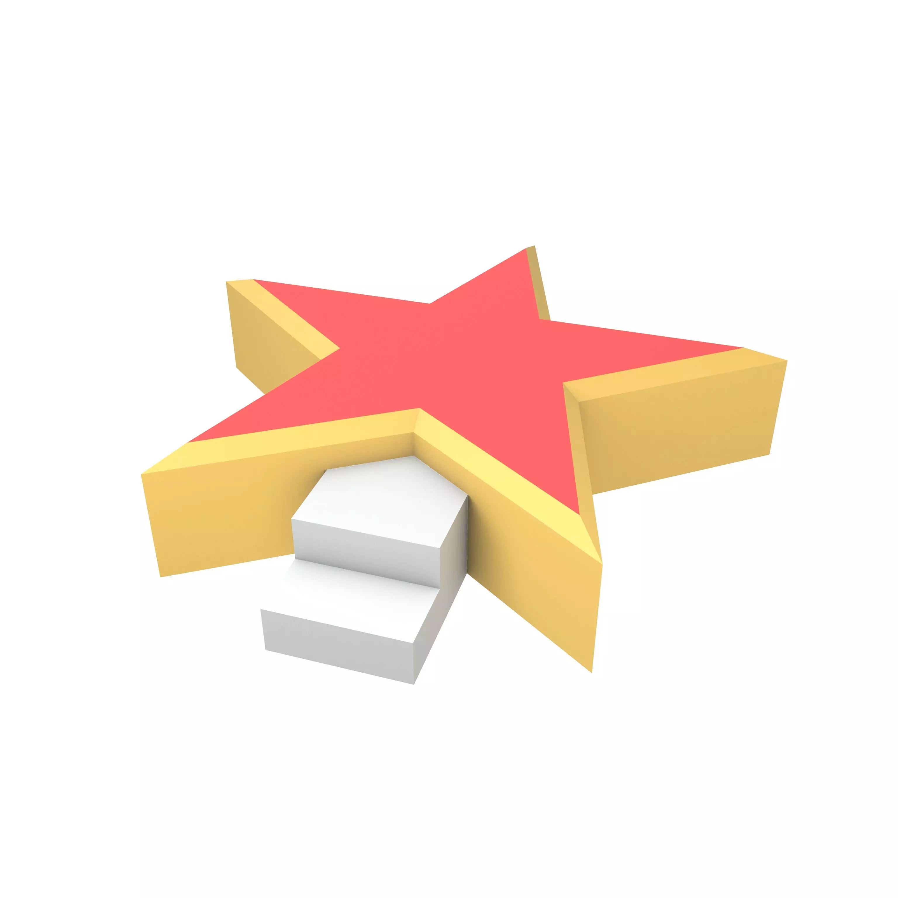 Star Podium Stage v1 003 Low-poly 3D model_0