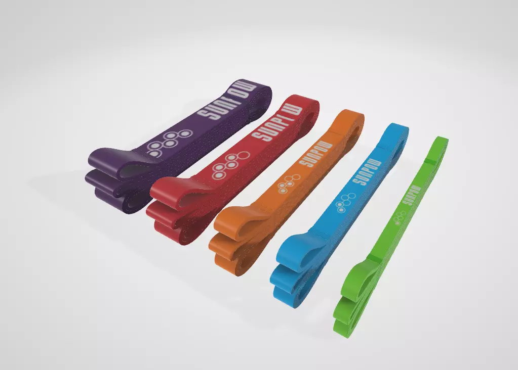 Powerband 5 levels resistance band for full body Low-poly 3D model