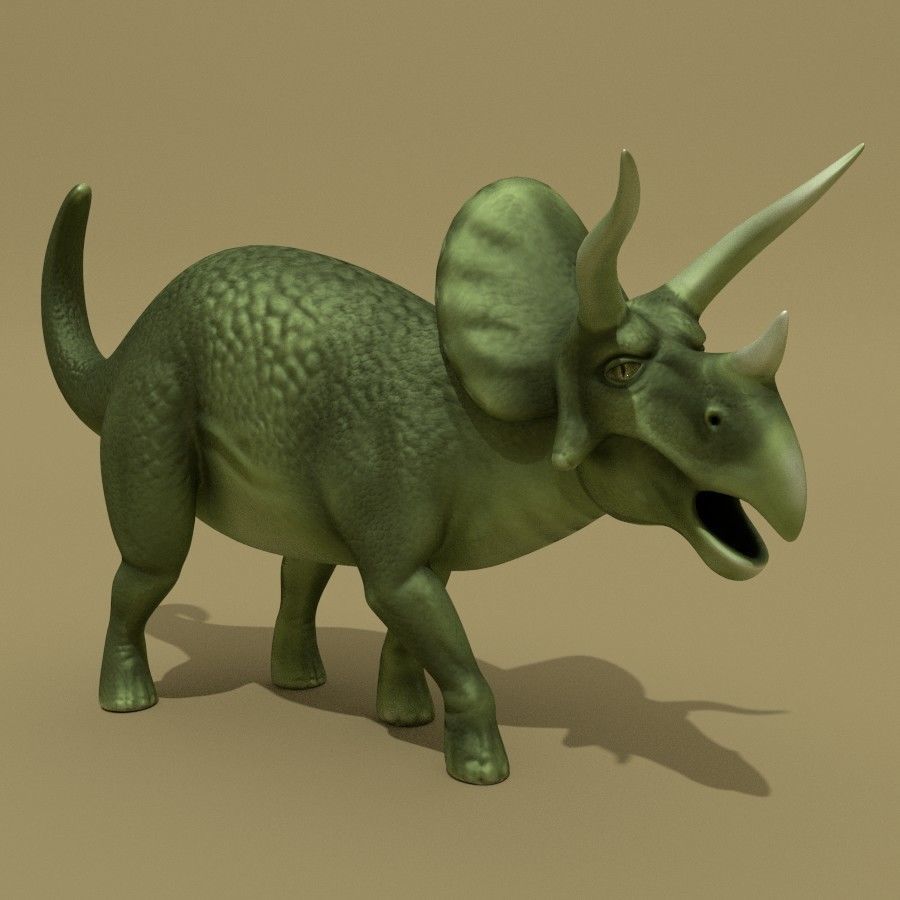 Triceratops Rigged Low-poly 3D model_5