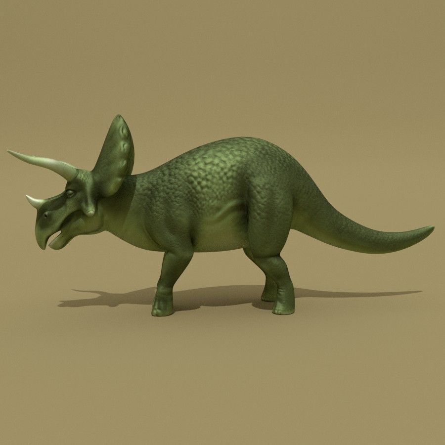 Triceratops Rigged Low-poly 3D model_1