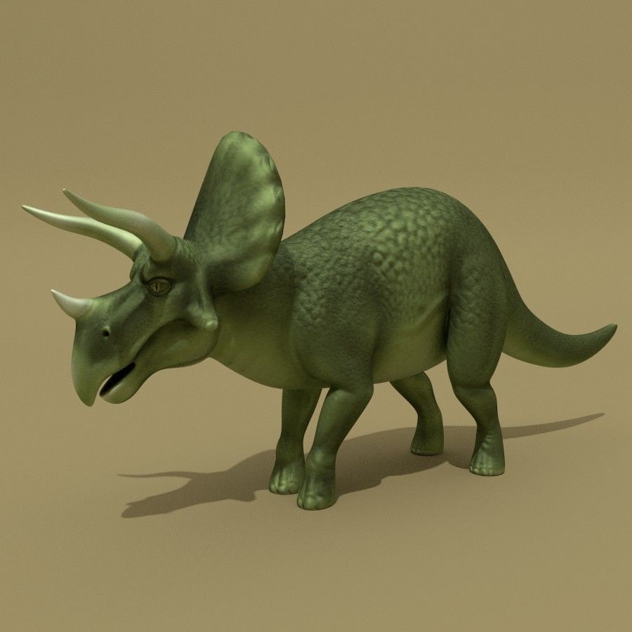 Triceratops Rigged Low-poly 3D model_2