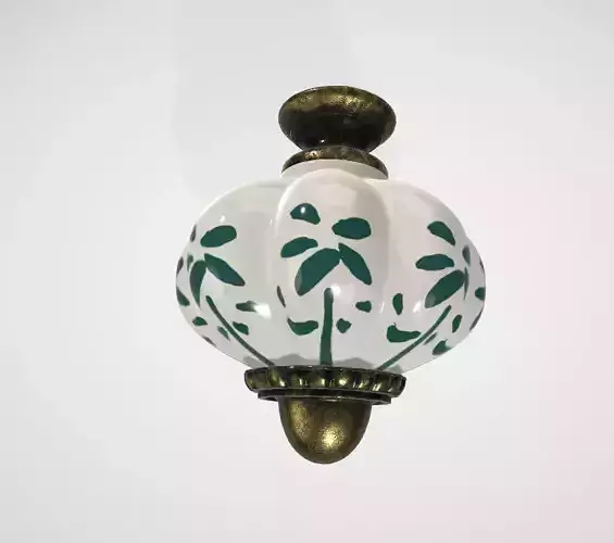 Ivory and Green Pumpkin Knobs