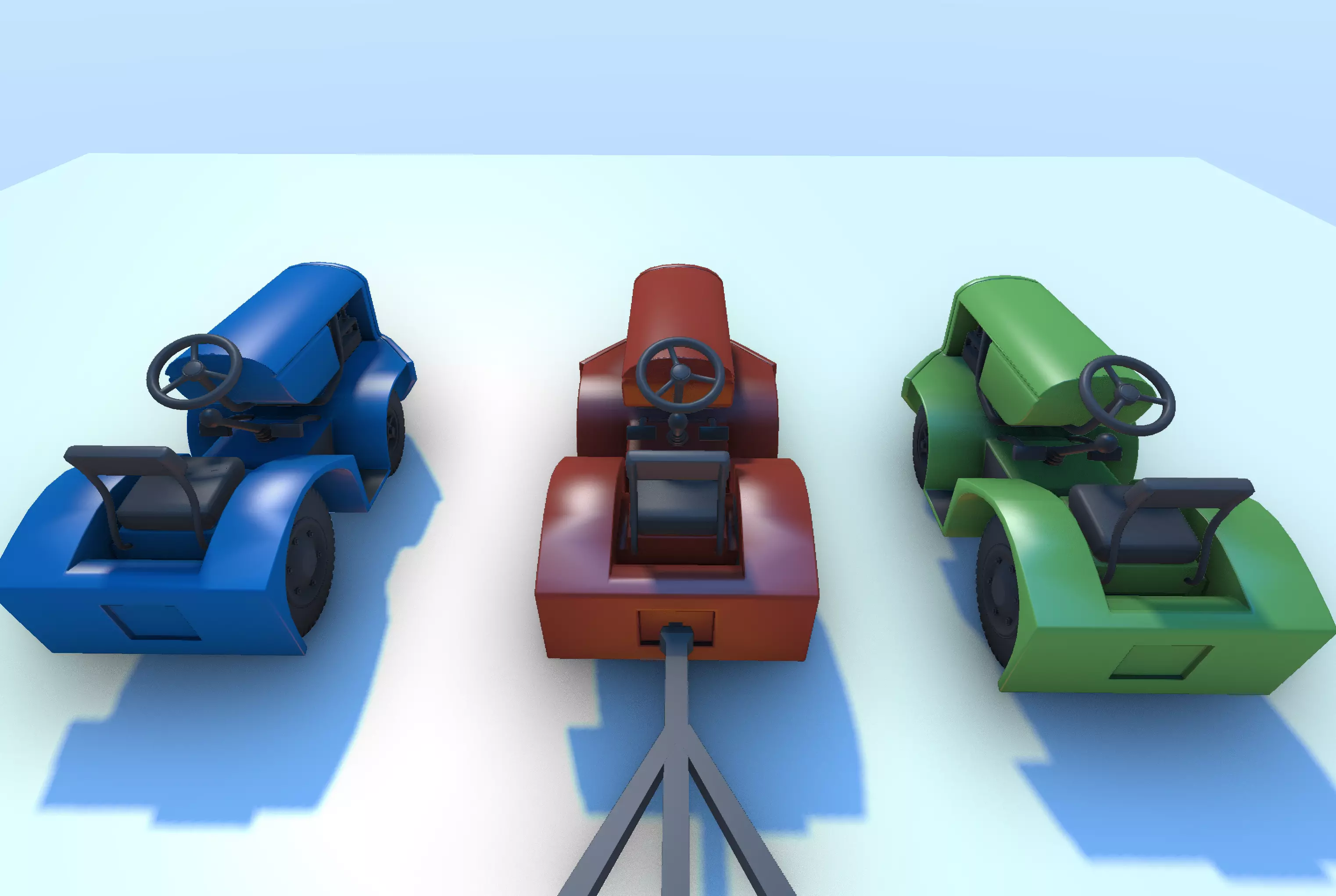 Low Poly Utility Vehicle Pack FBX Low-poly 3D model_6