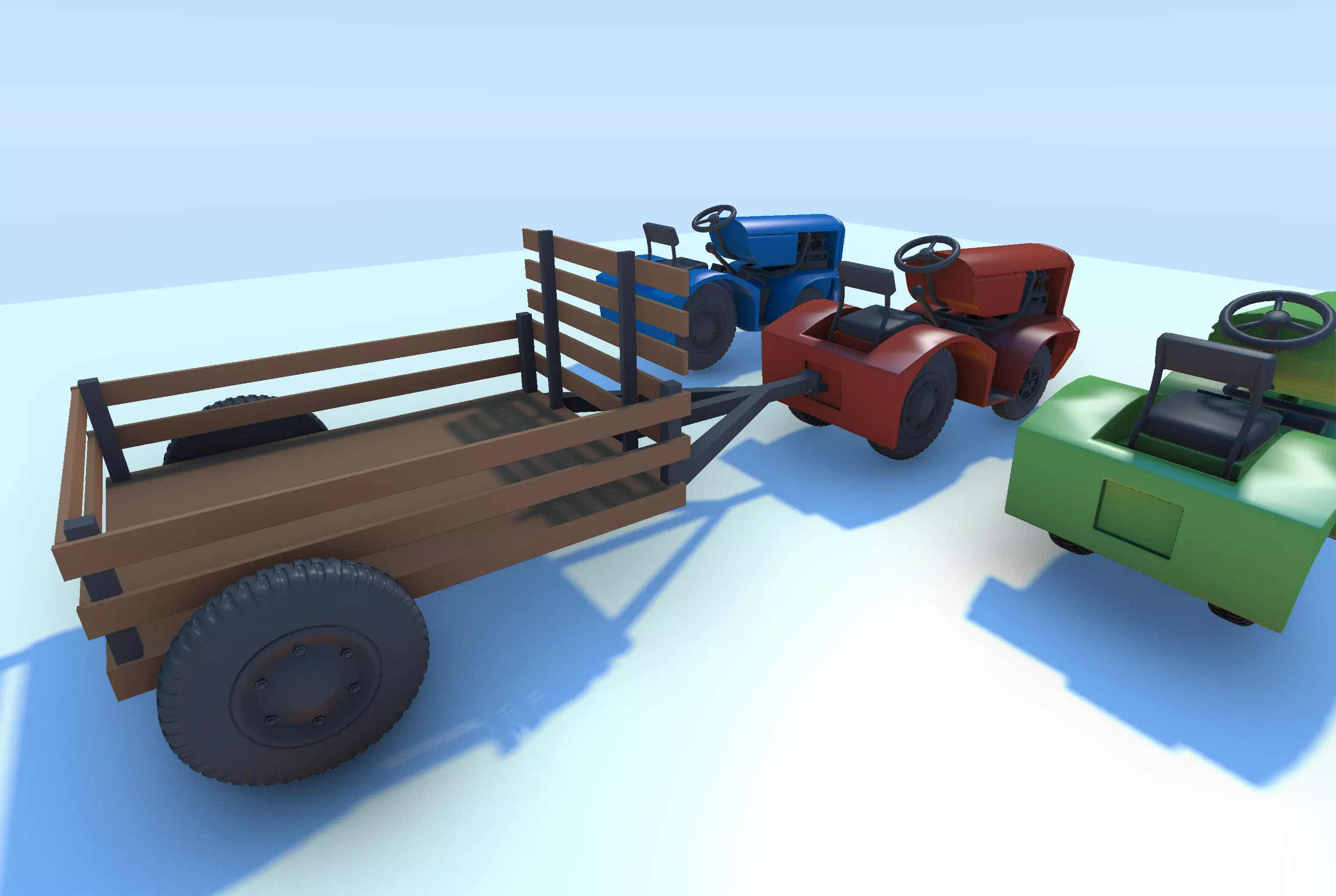 Low Poly Utility Vehicle Pack FBX Low-poly 3D model_2